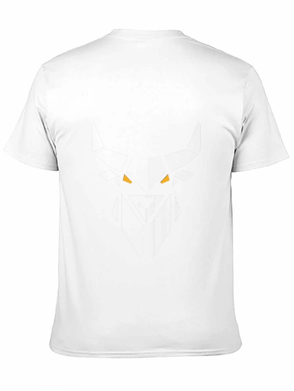 Mens Black T-Shirt with Geometric Eye Design