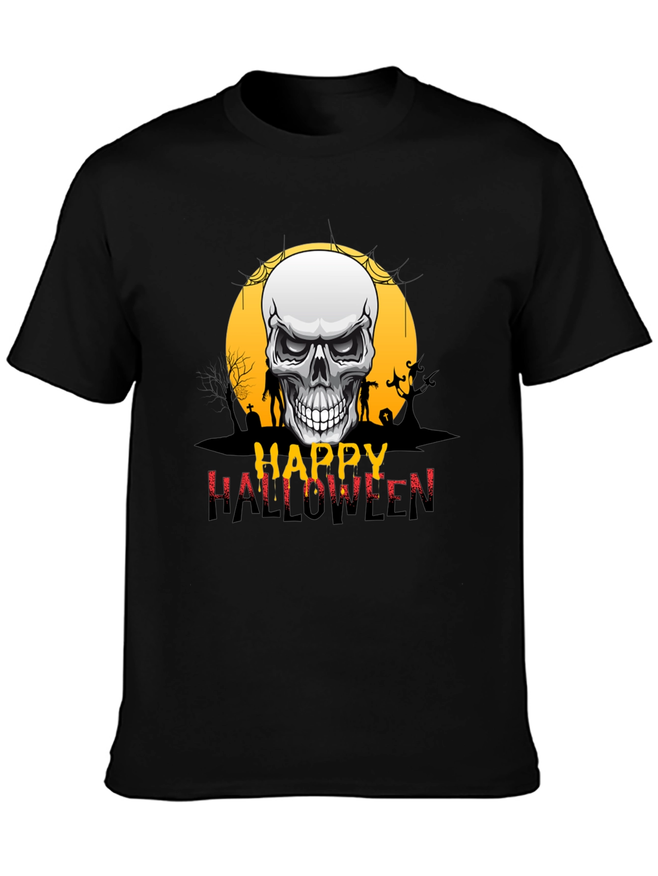 Happy Halloween Skull Graphic Tee