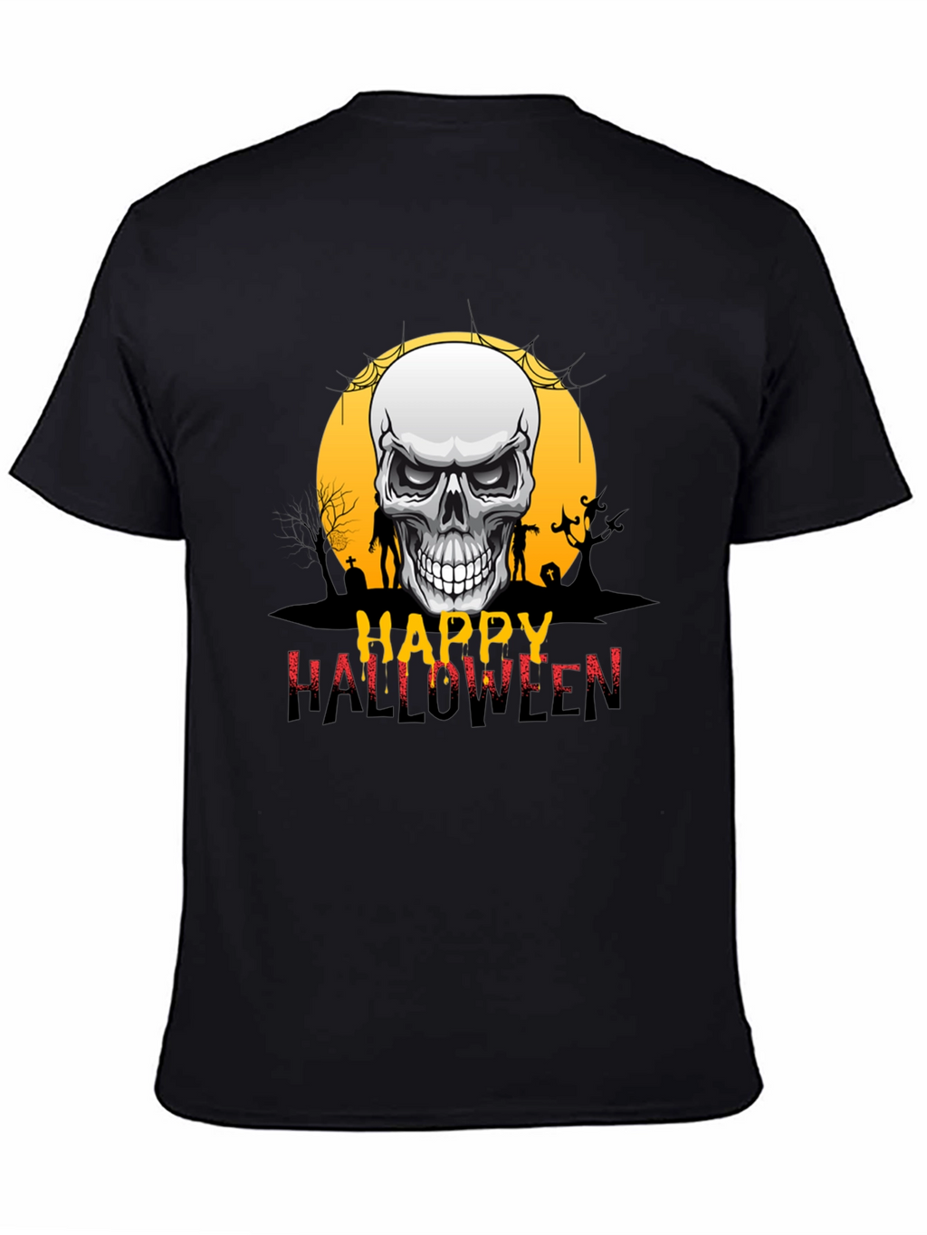 Happy Halloween Skull Graphic Tee