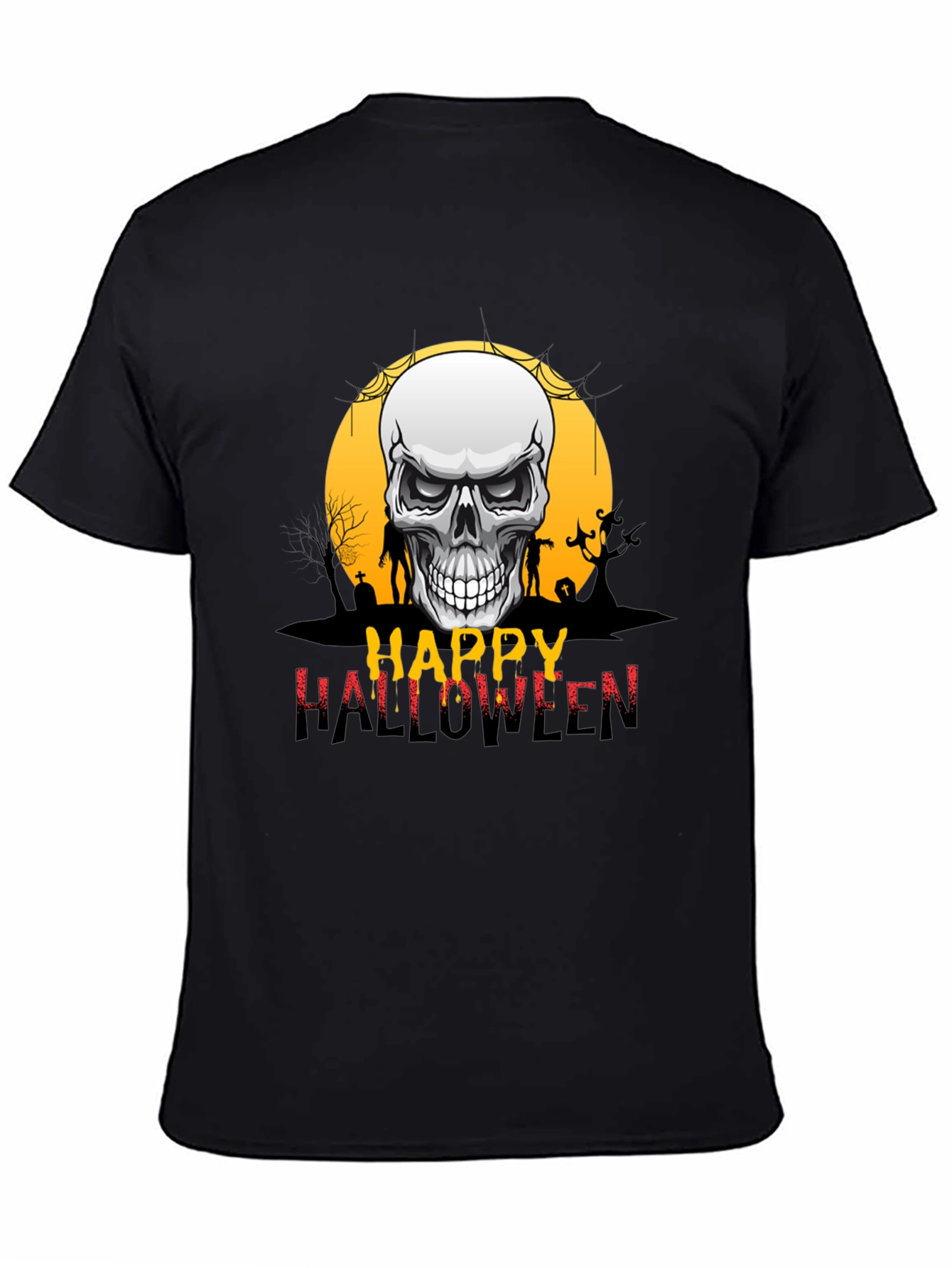 Happy Halloween Skull Graphic Tee