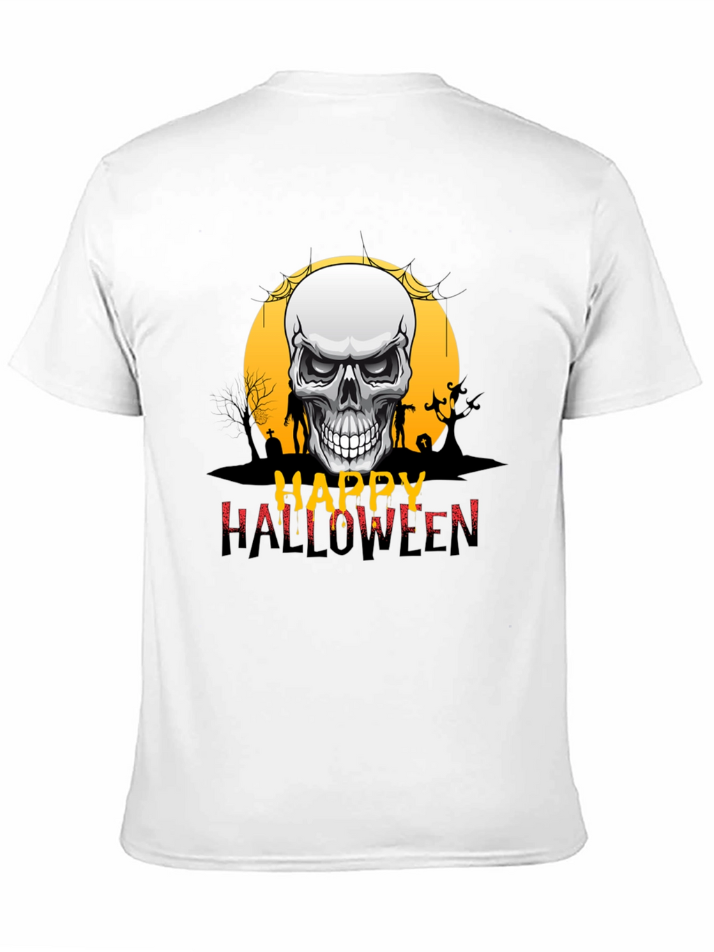 Happy Halloween Skull Graphic Tee