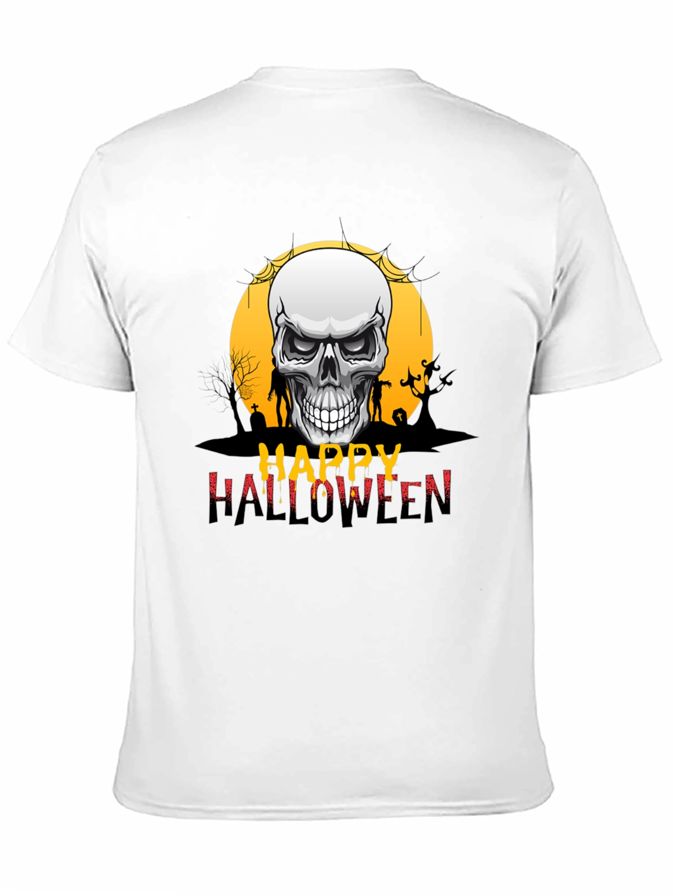 Happy Halloween Skull Graphic Tee