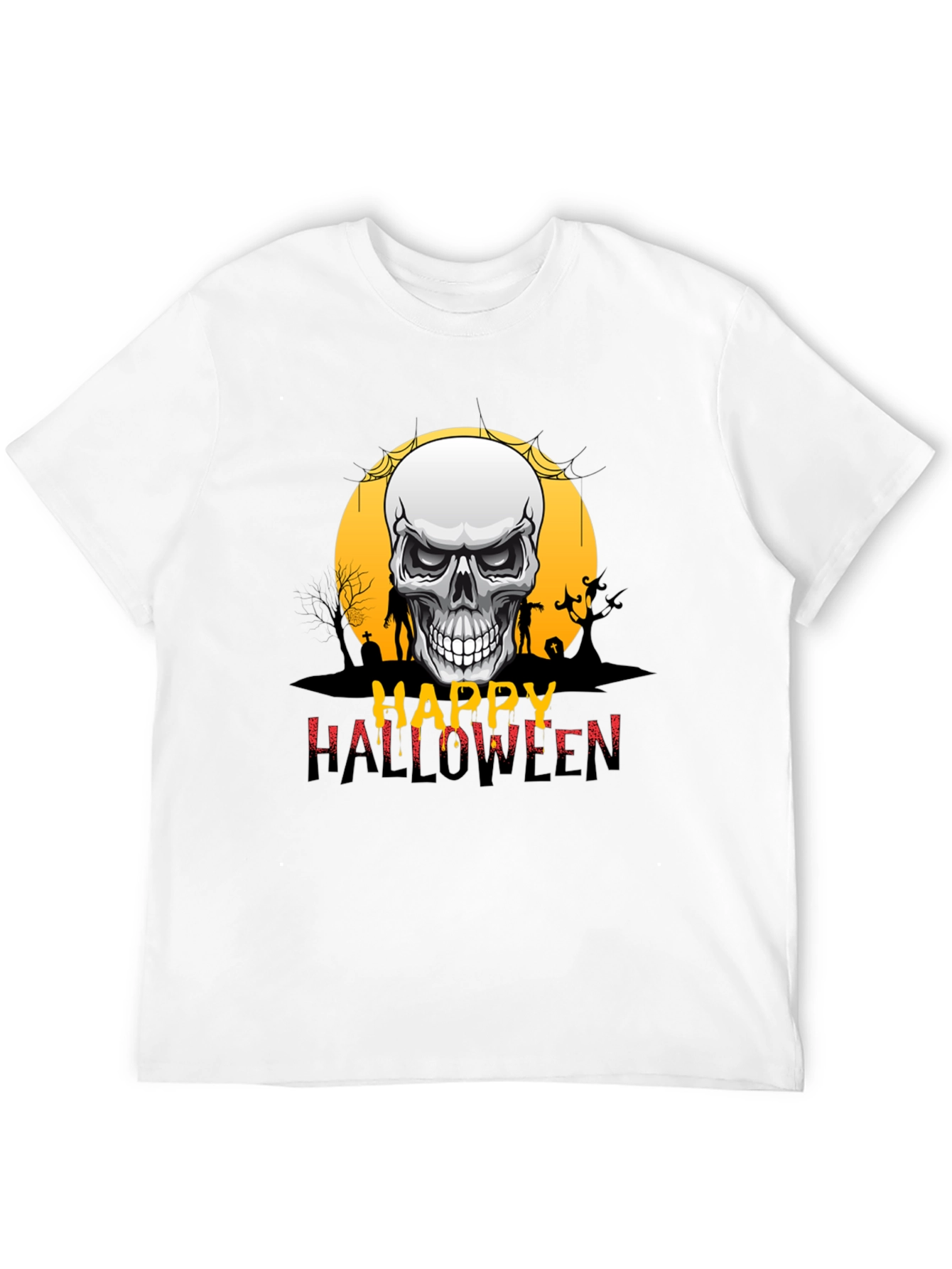 Happy Halloween Skull Graphic Tee