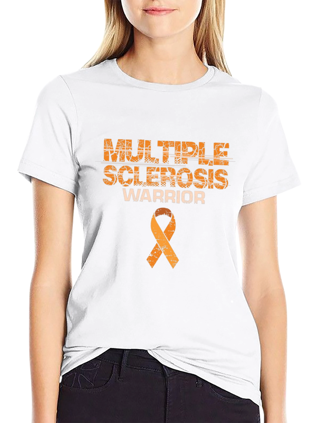 Multiple Sclerosis Warrior Ribbon Awareness T-Shirt