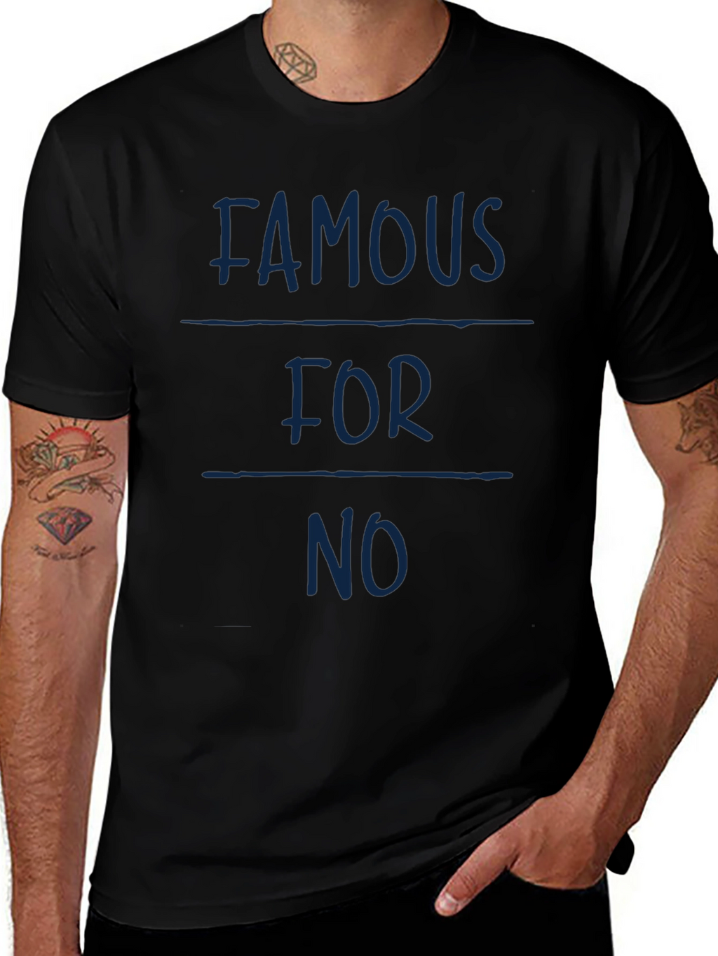 Famous For No Reason Funny Graphic Tee