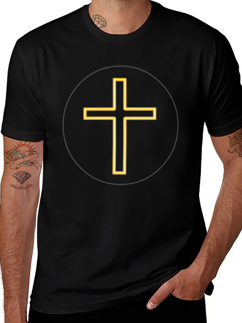 Classic Cross Graphic Tee - Black