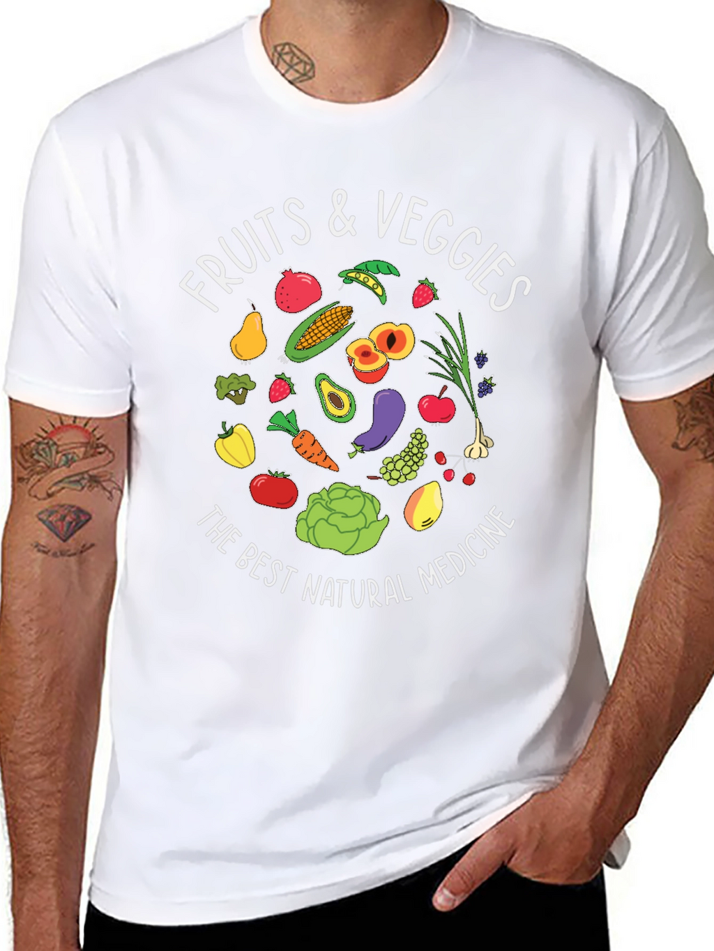Fruits & Veggies T-Shirt - Natural Medicine Design