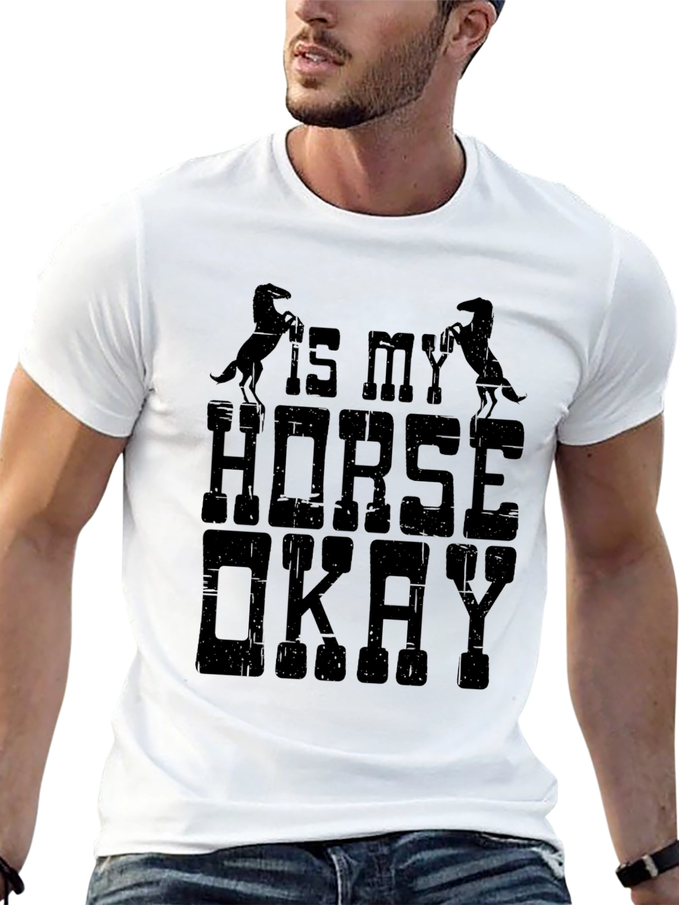 Is My Horse Okay T-Shirt Funny Equestrian Tee