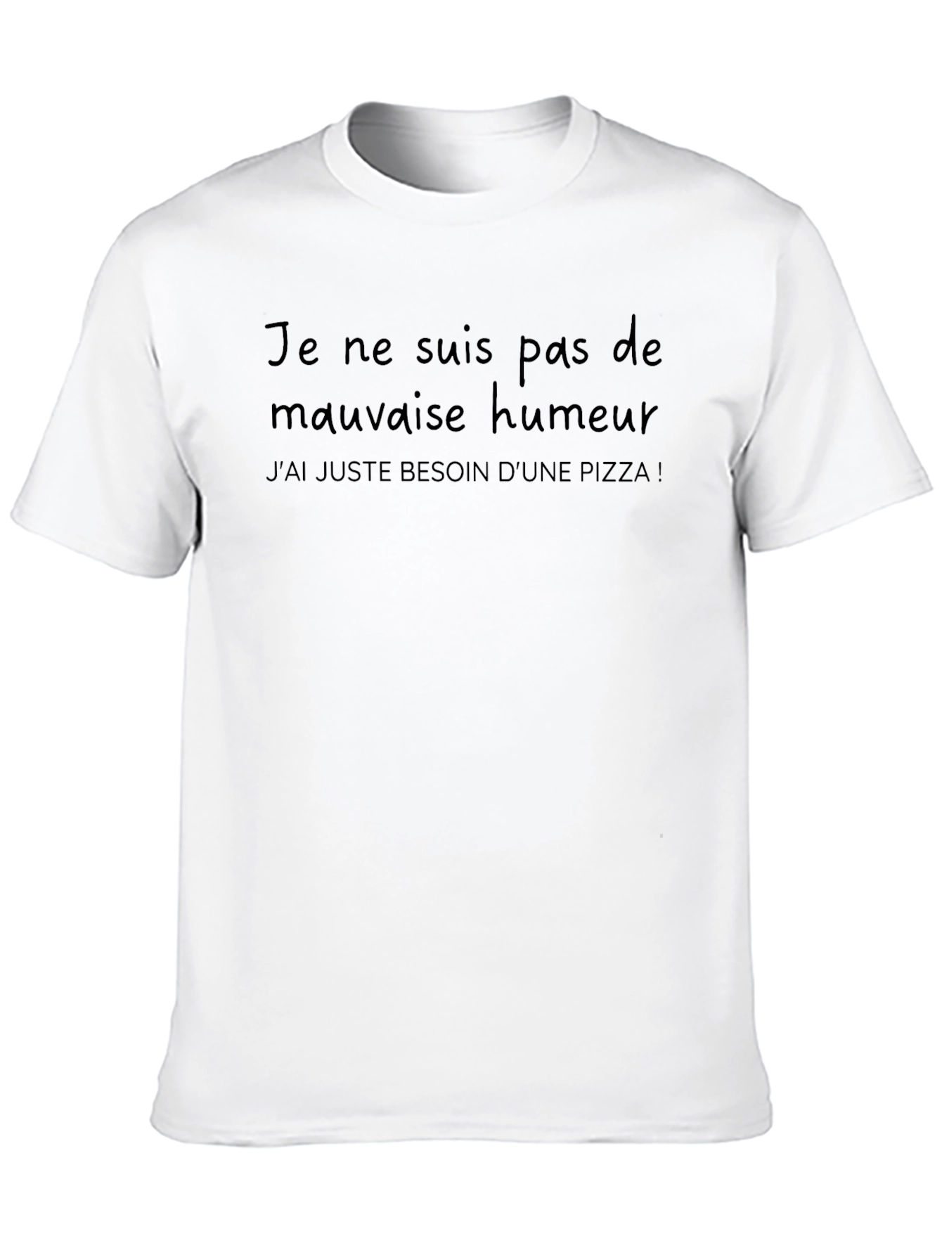 Pizza Mood Black T-Shirt