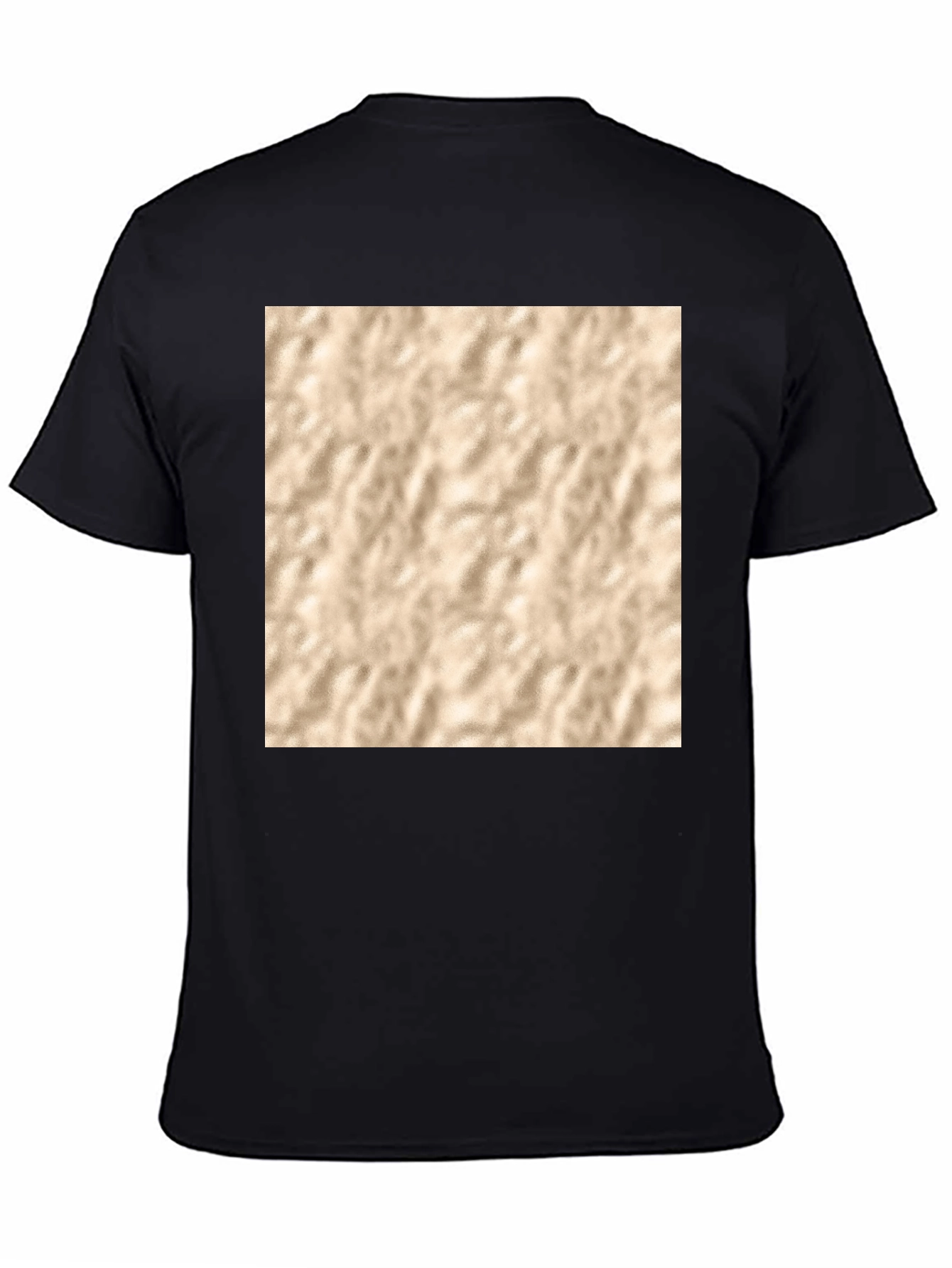 Abstract Texture Print Black T-Shirt