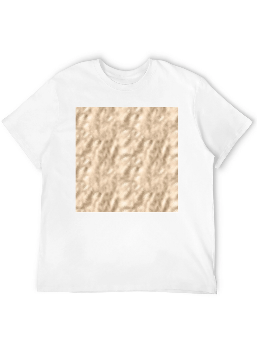 Abstract Texture Print Black T-Shirt