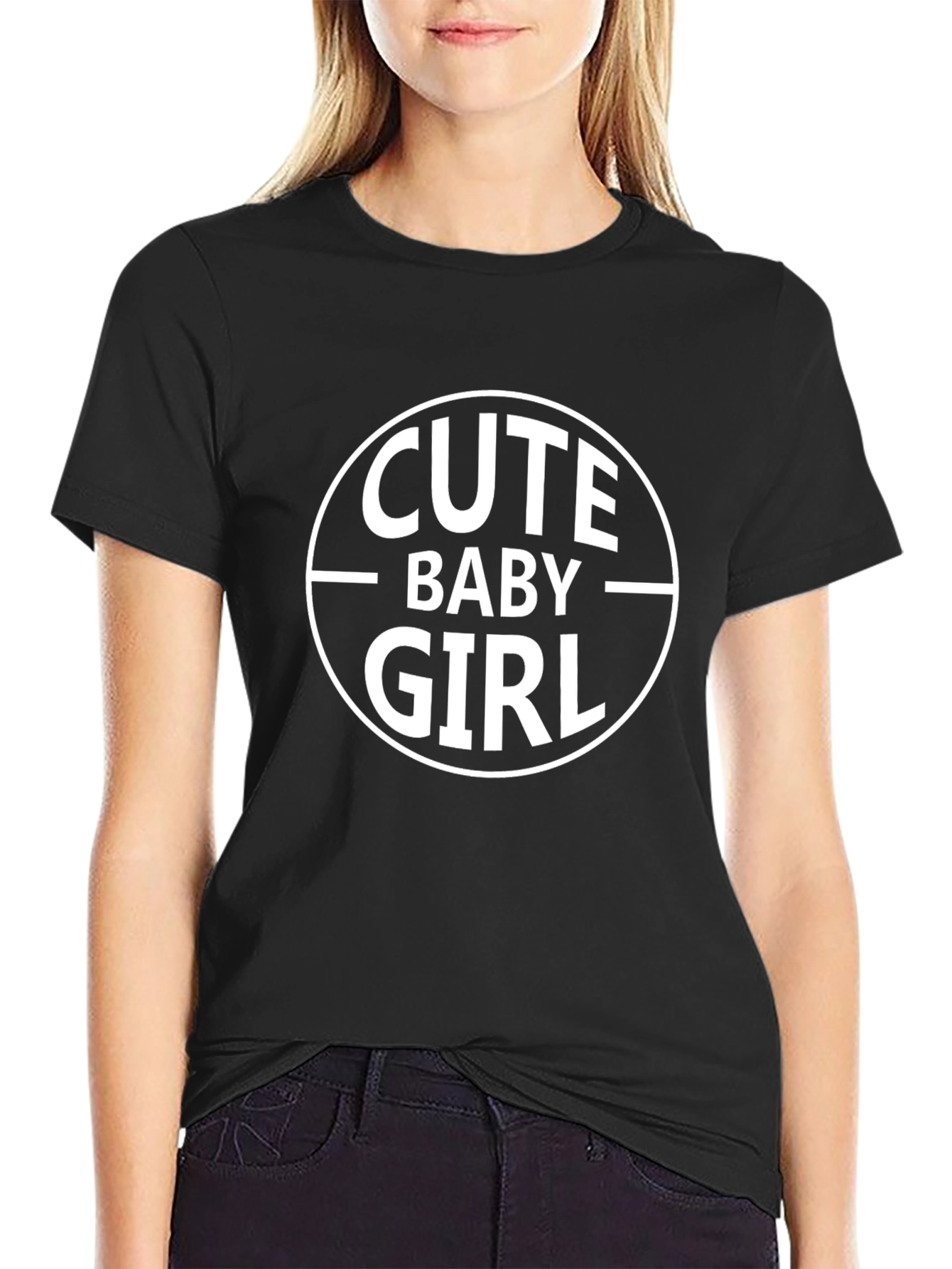 Cute Baby Girl Black T-Shirt