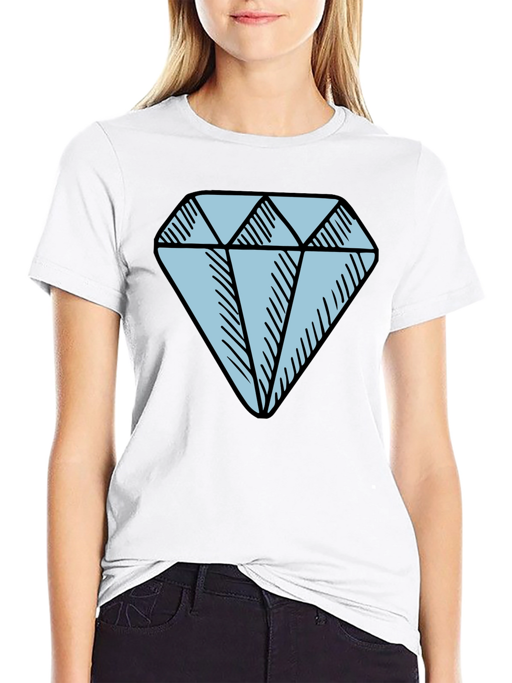 Diamond Graphic Black T-Shirt