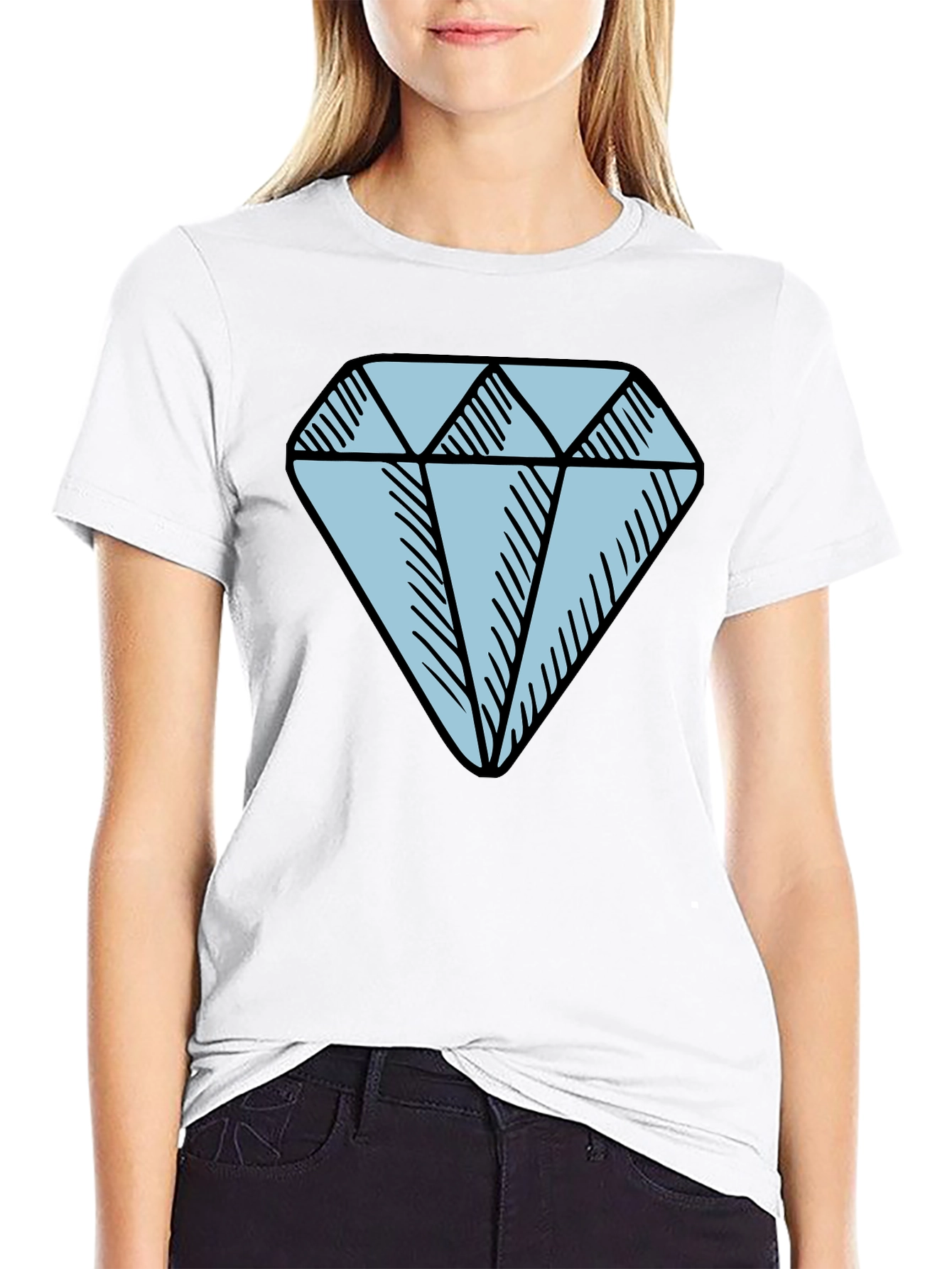 Diamond Graphic Black T-Shirt