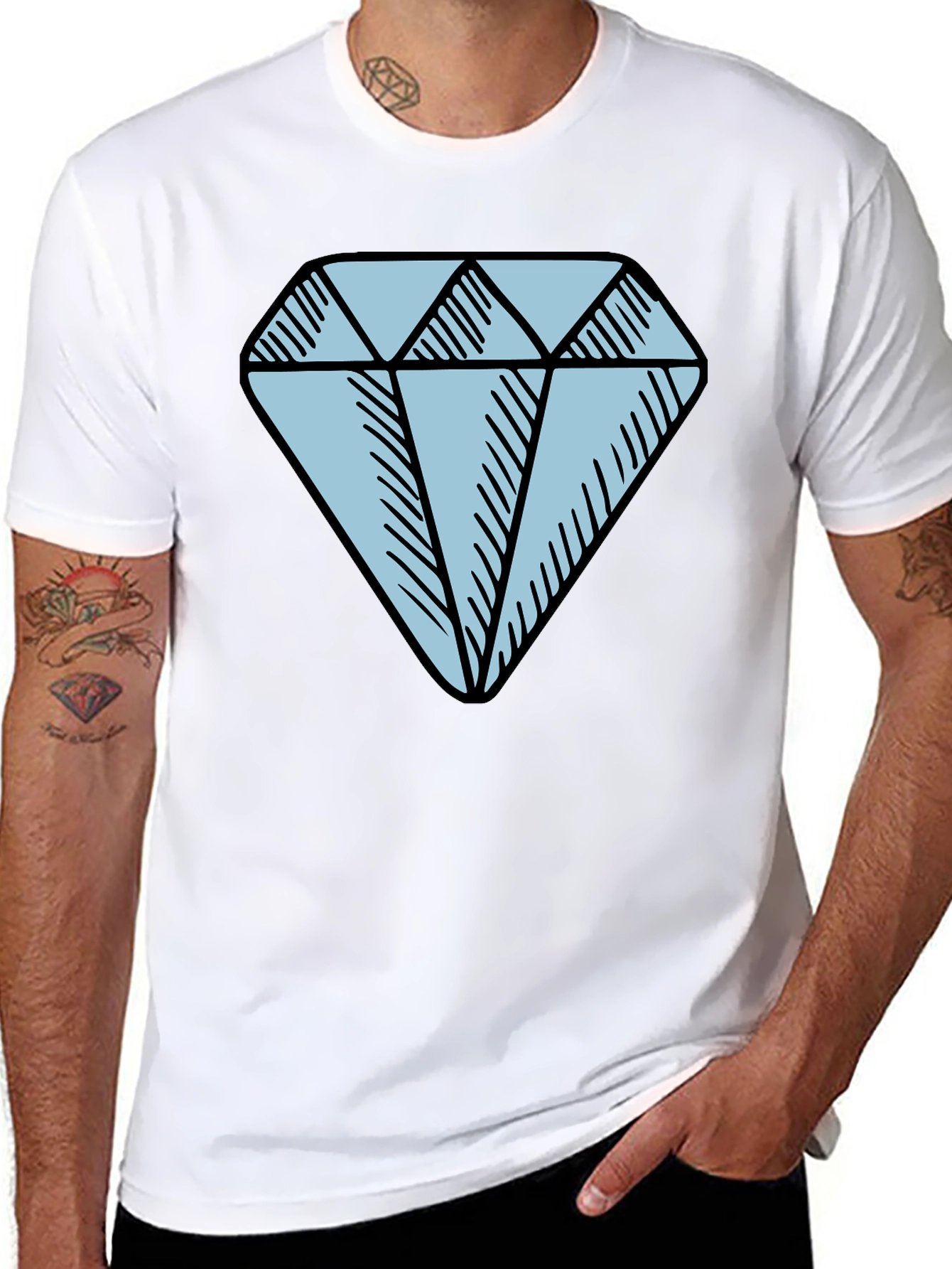 Diamond Graphic Black T-Shirt