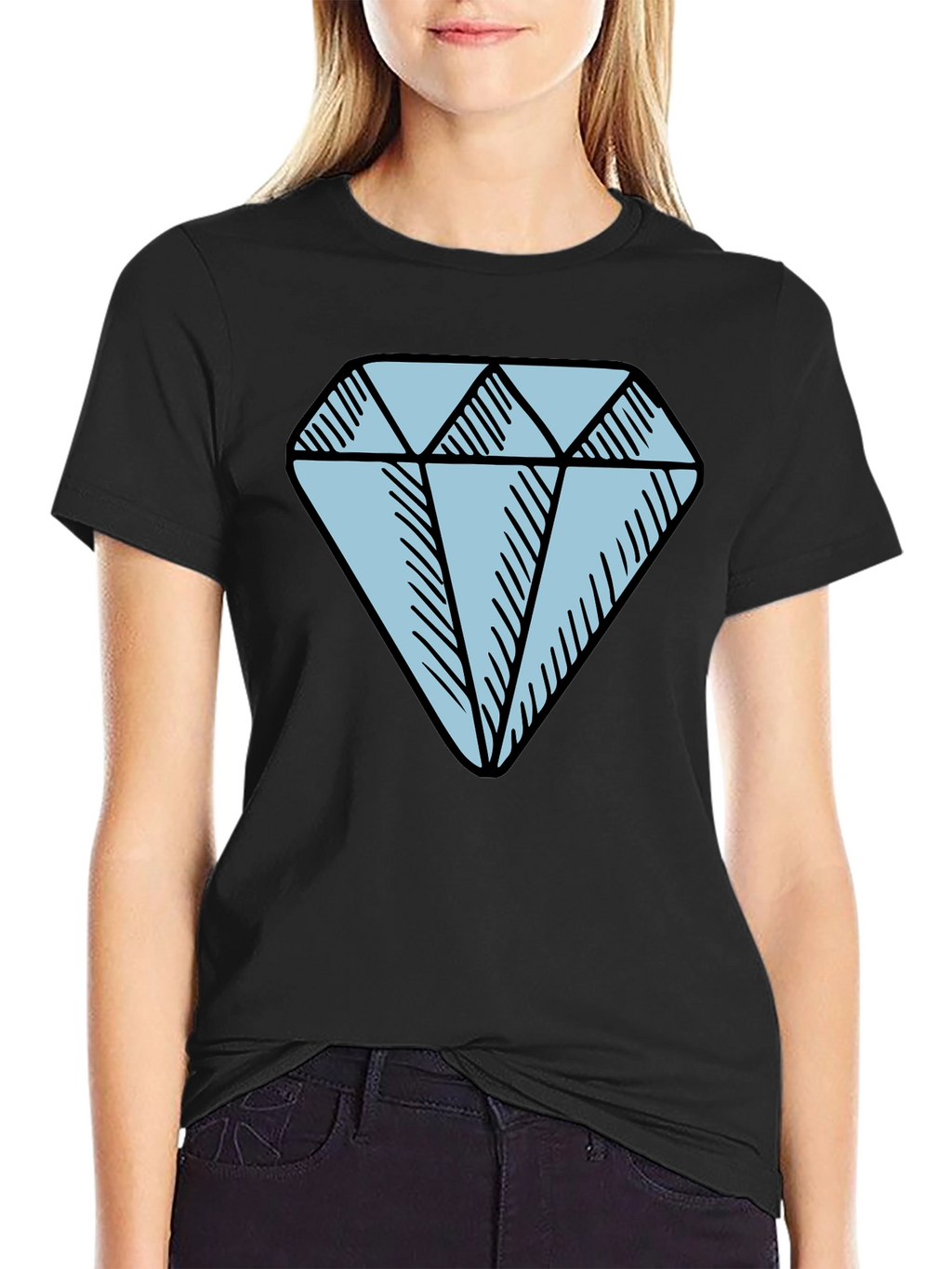 Diamond Graphic Black T-Shirt