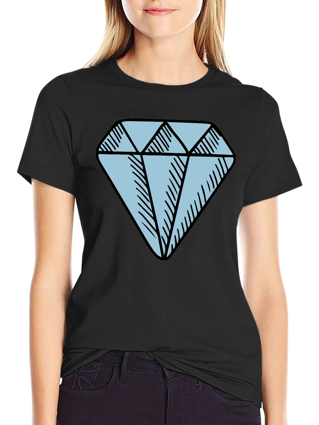 Diamond Graphic Black T-Shirt
