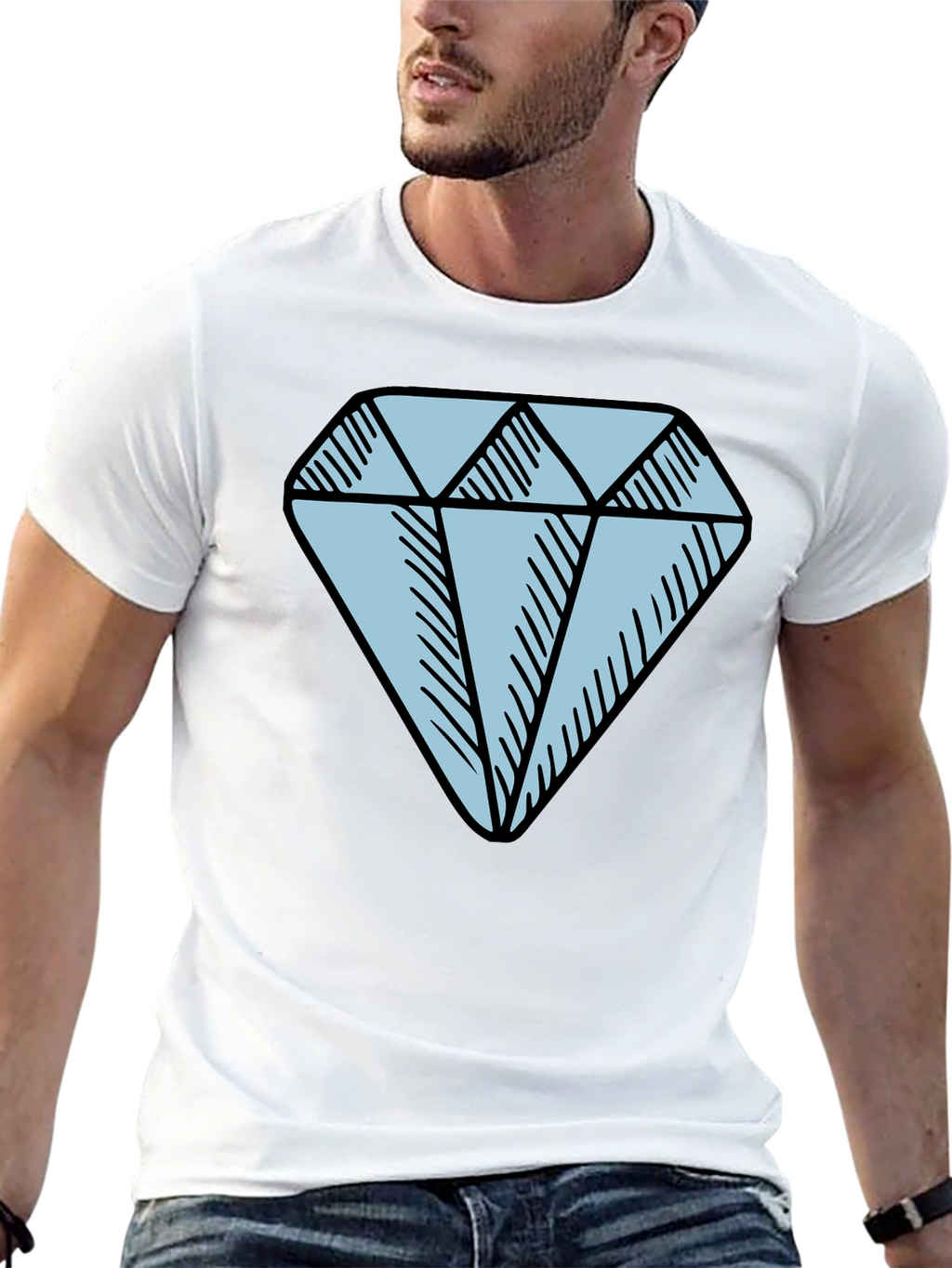 Diamond Graphic Black T-Shirt