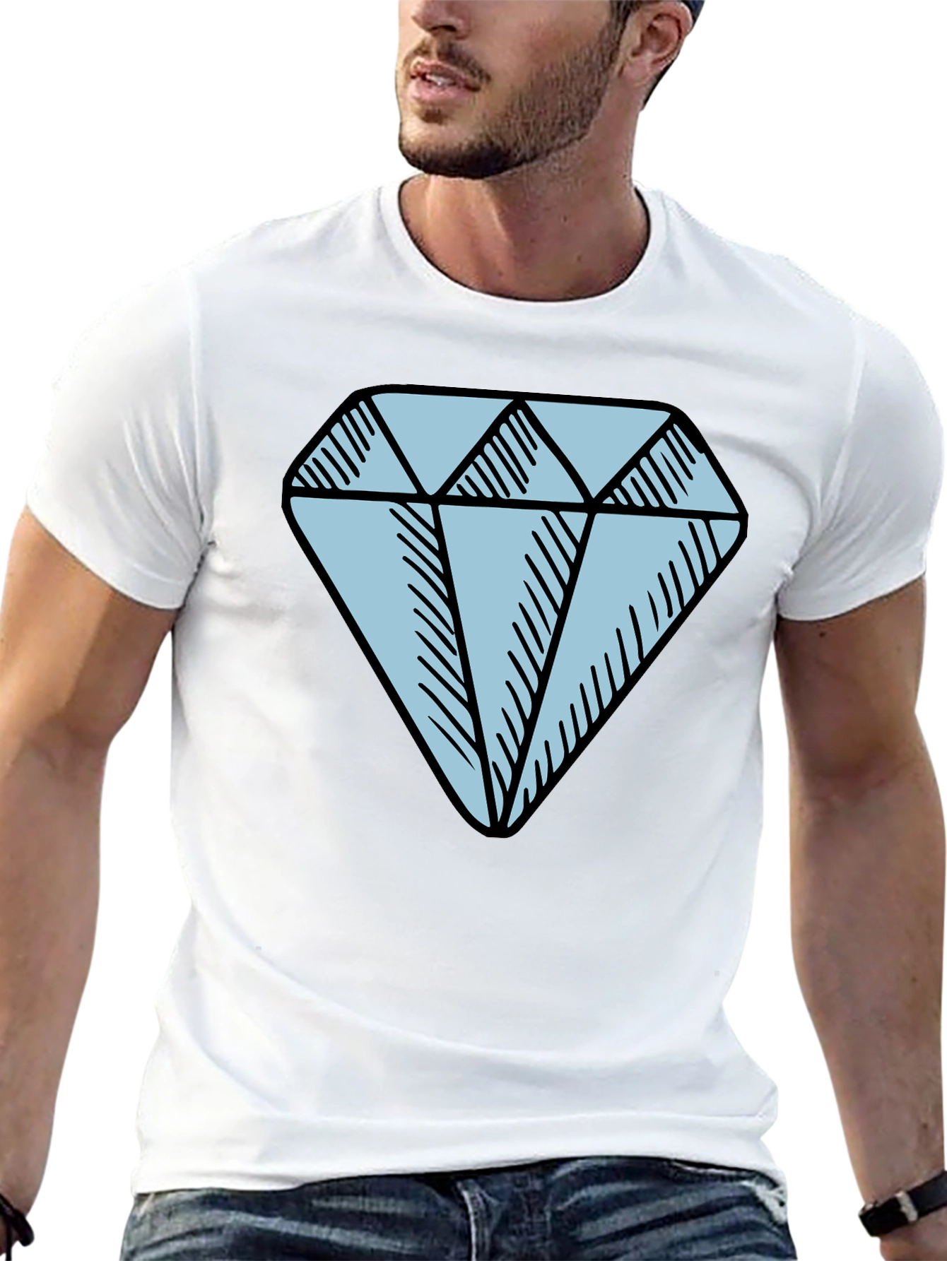 Diamond Graphic Black T-Shirt