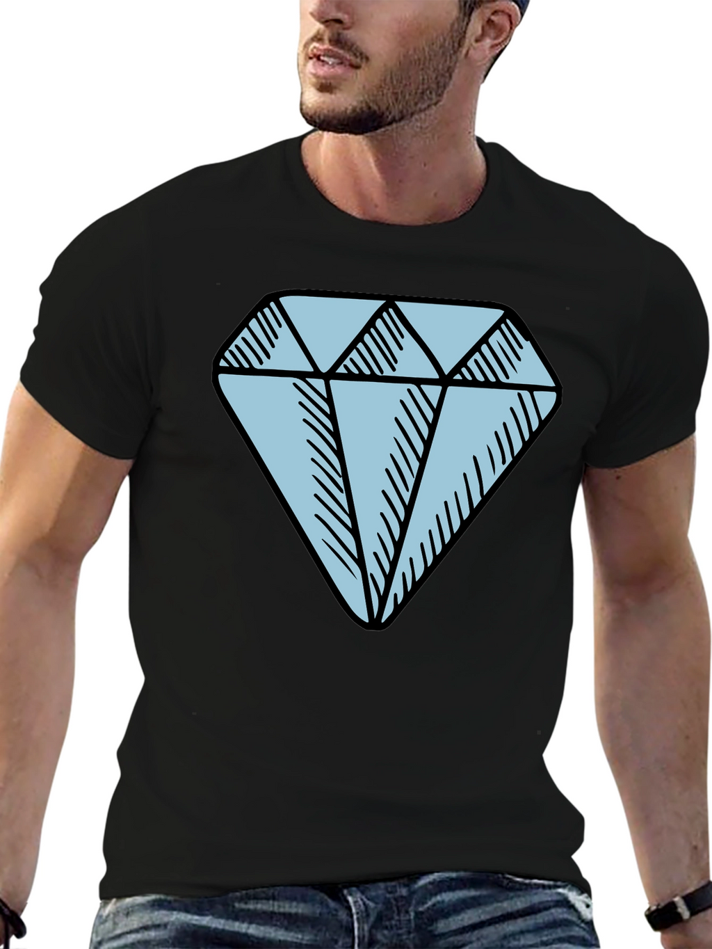Diamond Graphic Black T-Shirt
