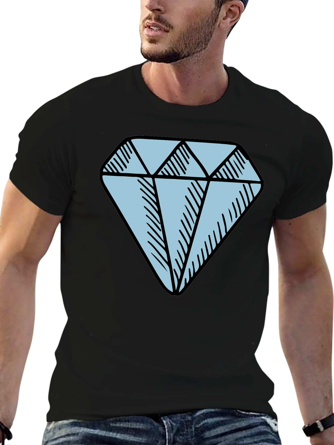 Diamond Graphic Black T-Shirt