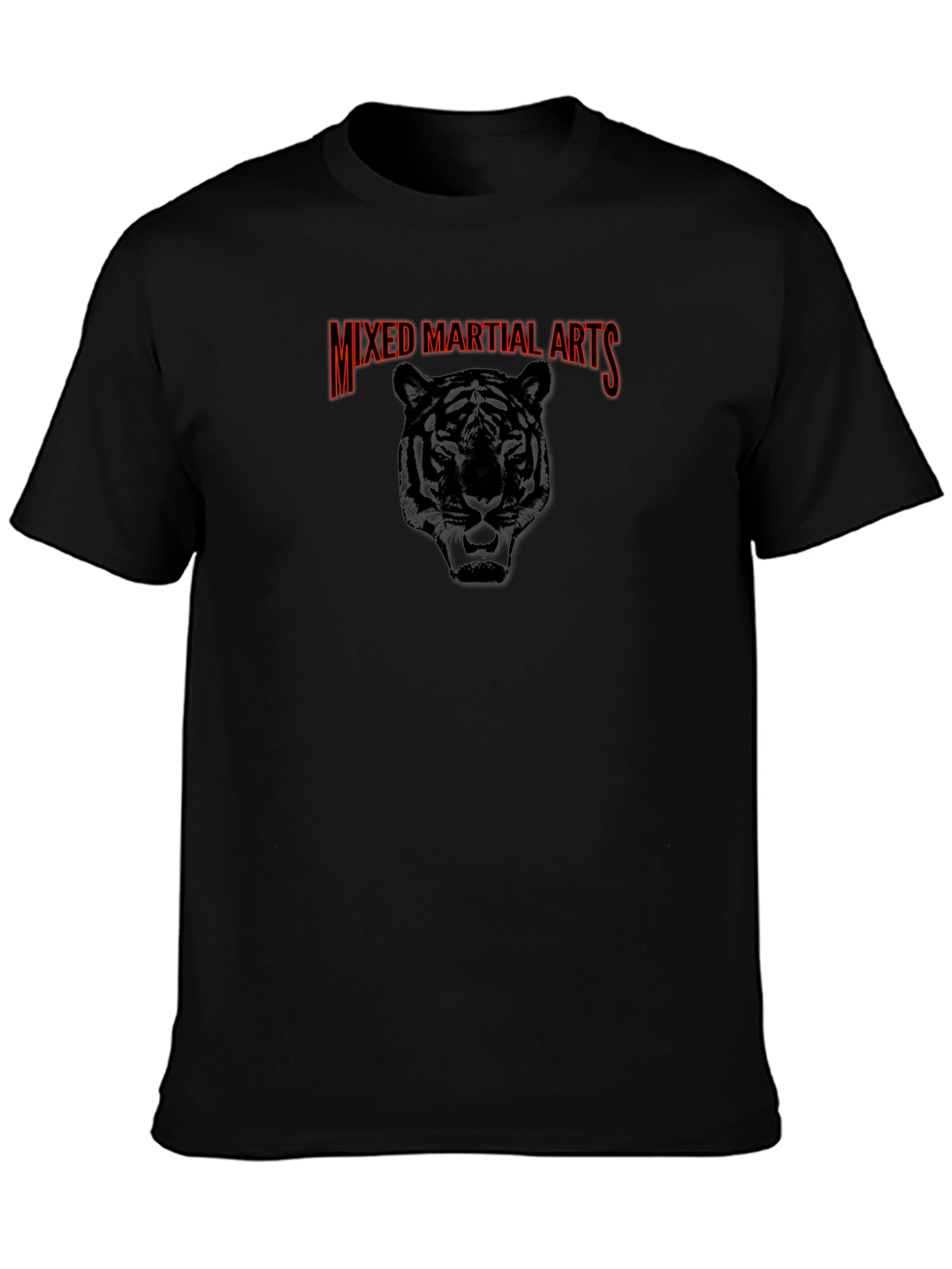 Mixed Martial Arts Tiger Graphic Tee - Black