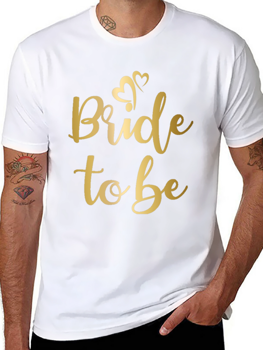 Bride to Be T-Shirt - Gold Script on Black