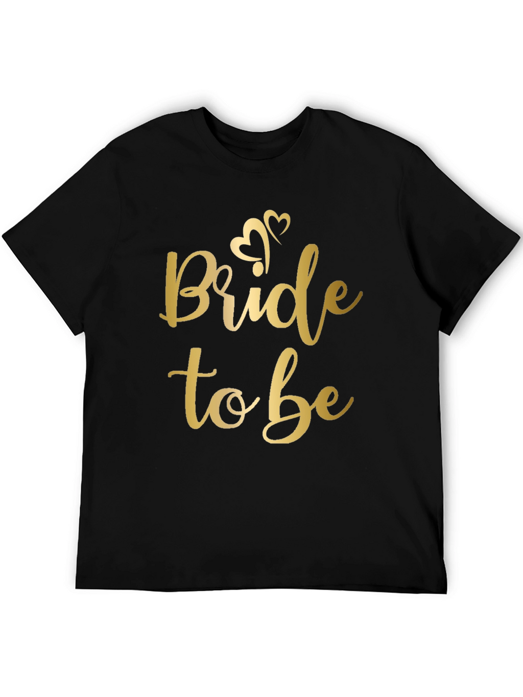 Bride to Be T-Shirt - Gold Script on Black