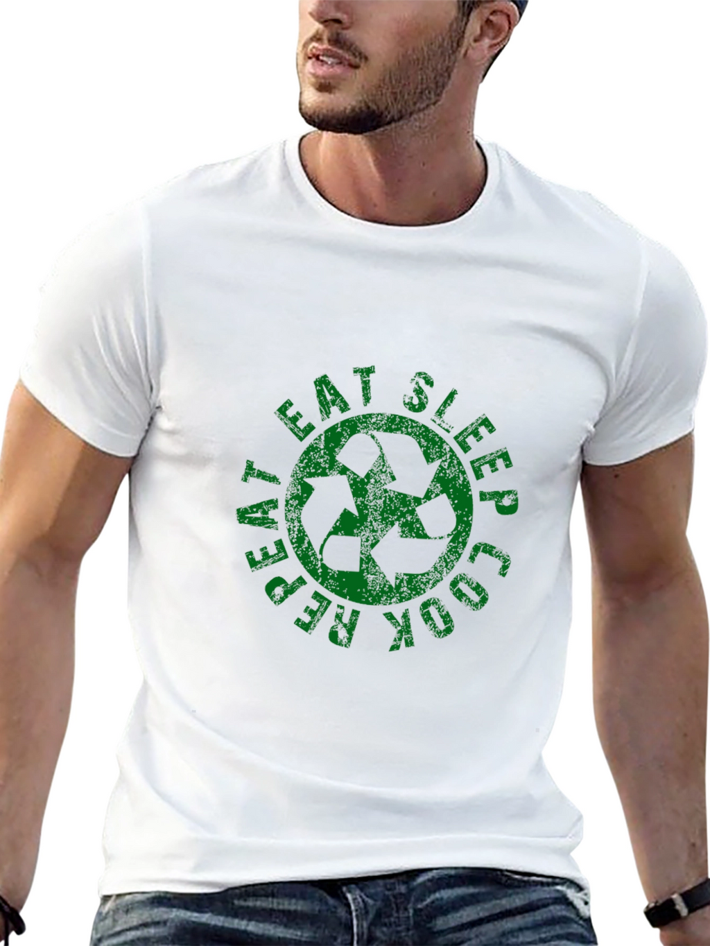 Eat Sleep Cook Repeat Graphic Tee