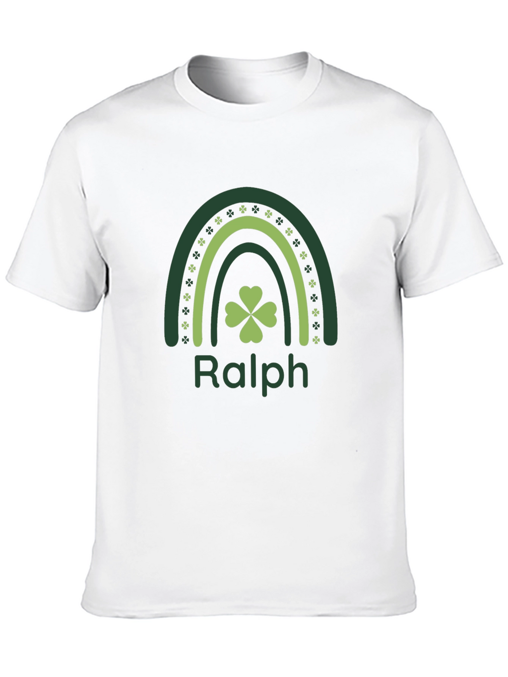Personalized Ralph St. Patricks Day Rainbow Shamrock T-Shirt
