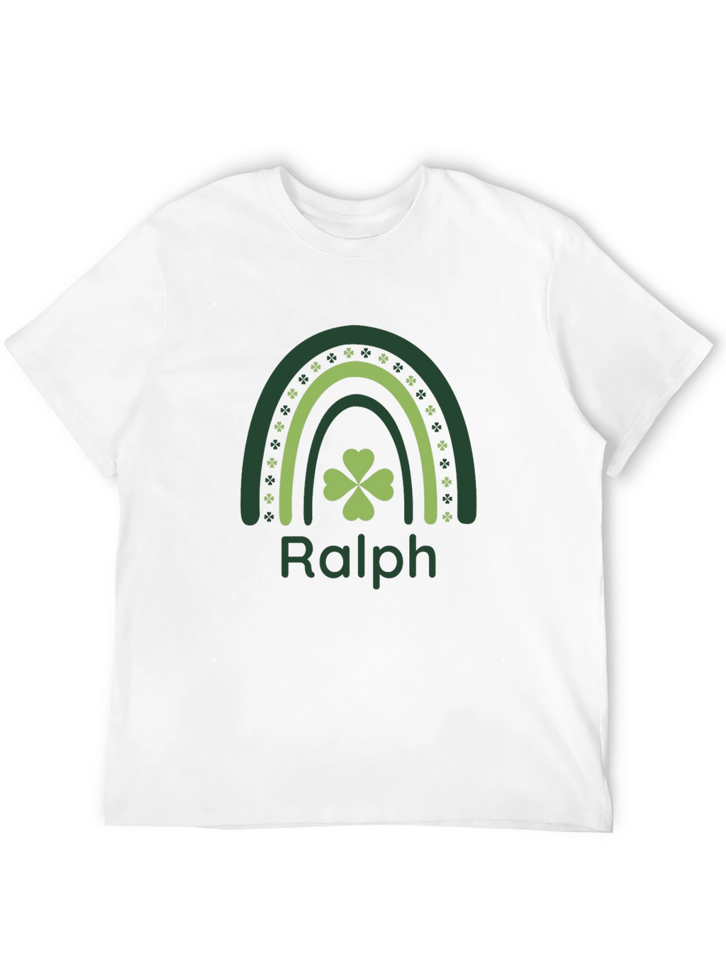 Personalized Ralph St. Patricks Day Rainbow Shamrock T-Shirt