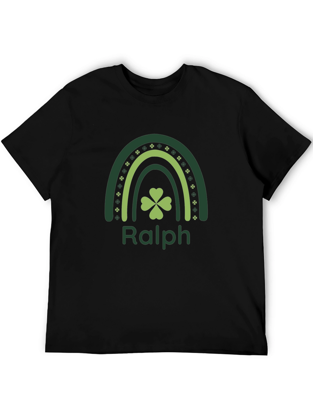Personalized Ralph St. Patricks Day Rainbow Shamrock T-Shirt