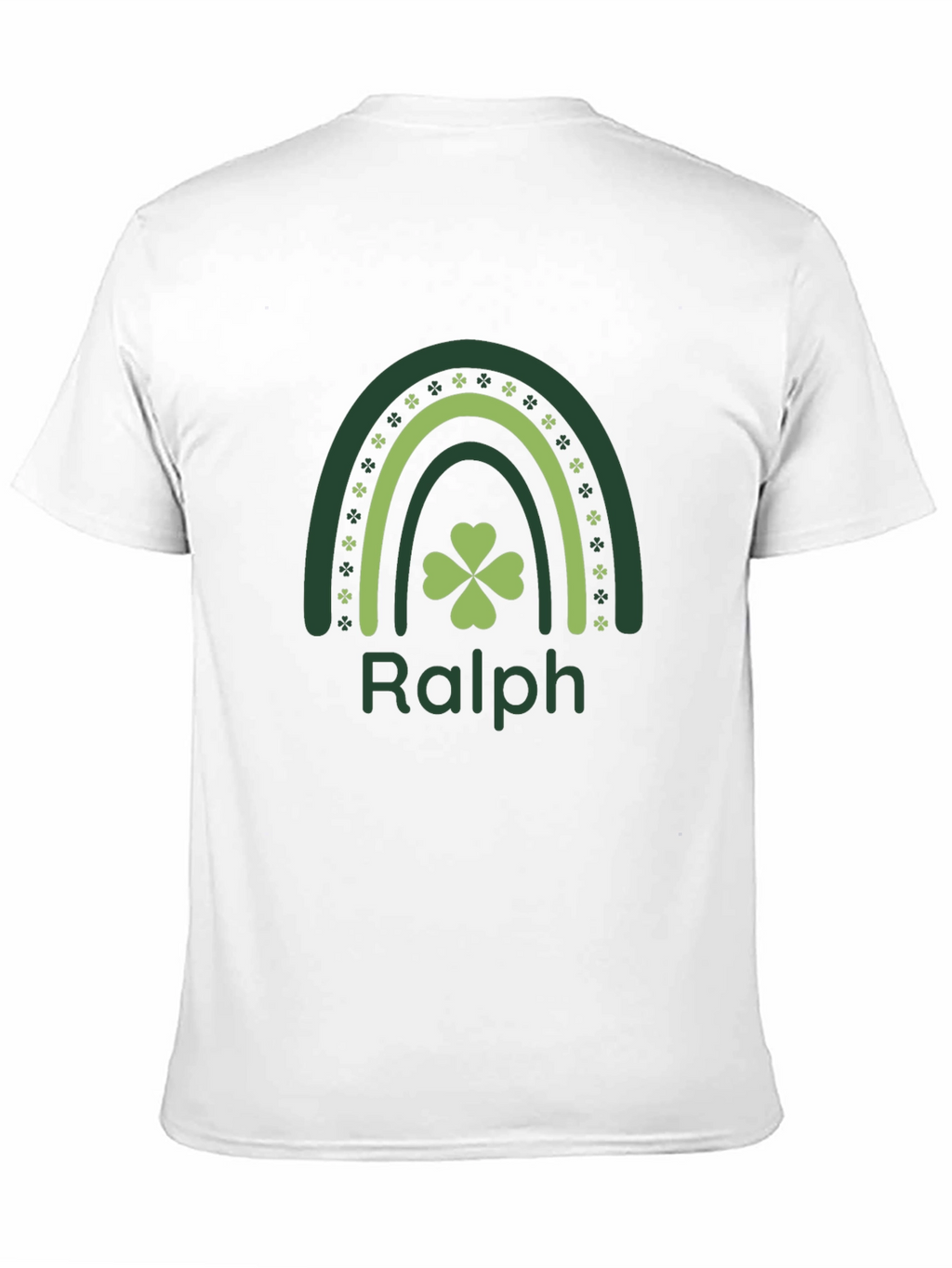 Personalized Ralph St. Patricks Day Rainbow Shamrock T-Shirt