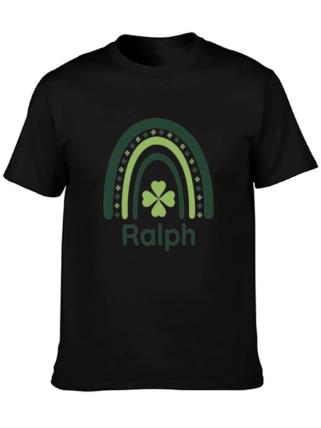 Personalized Ralph St. Patricks Day Rainbow Shamrock T-Shirt