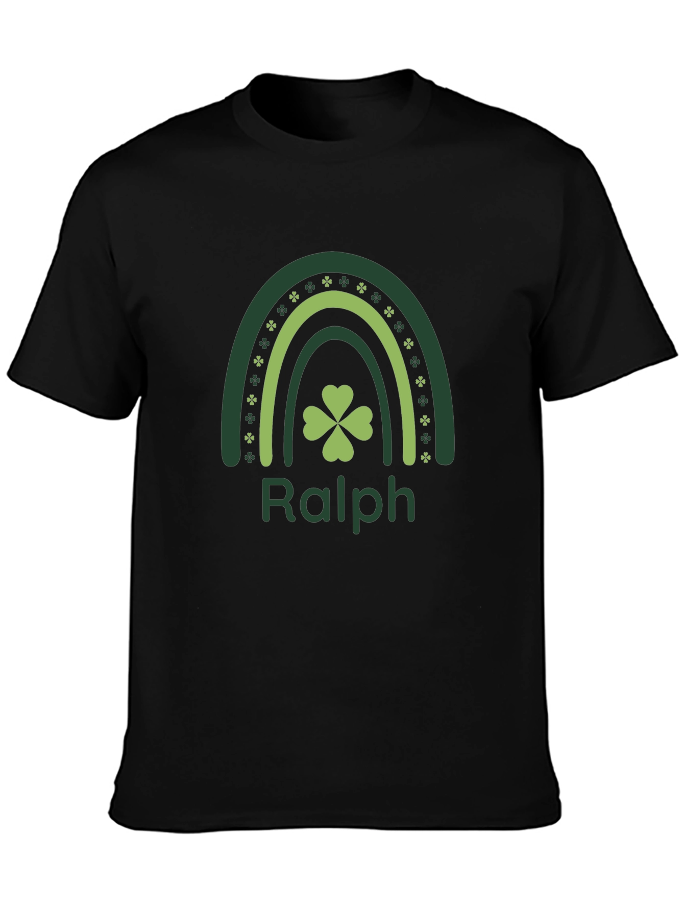 Personalized Ralph St. Patricks Day Rainbow Shamrock T-Shirt