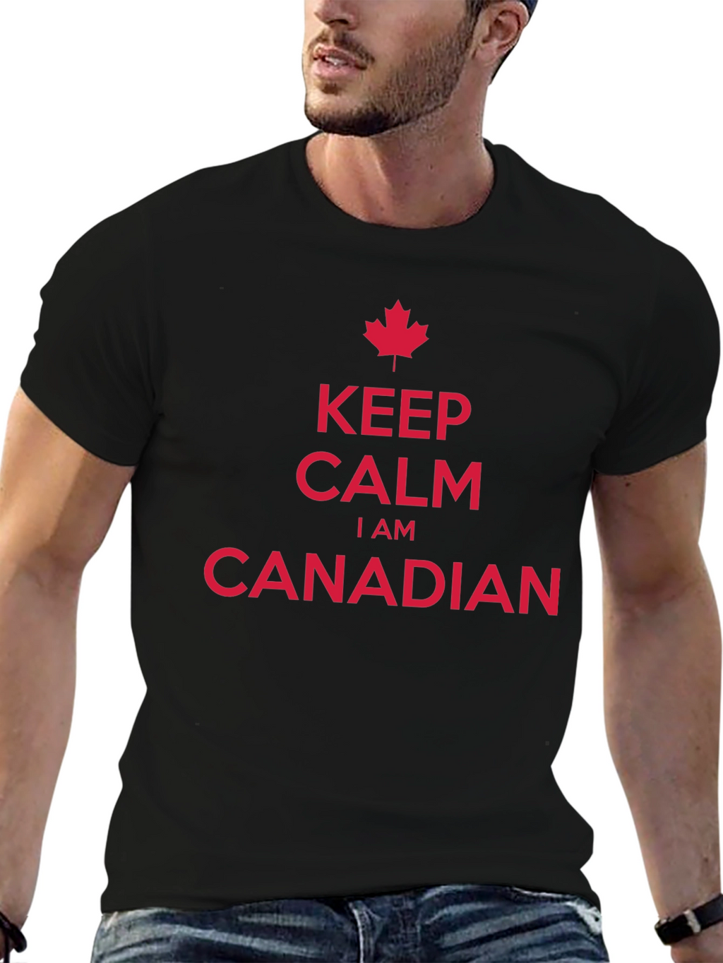Keep Calm I Am Canadian Maple Leaf T-Shirt