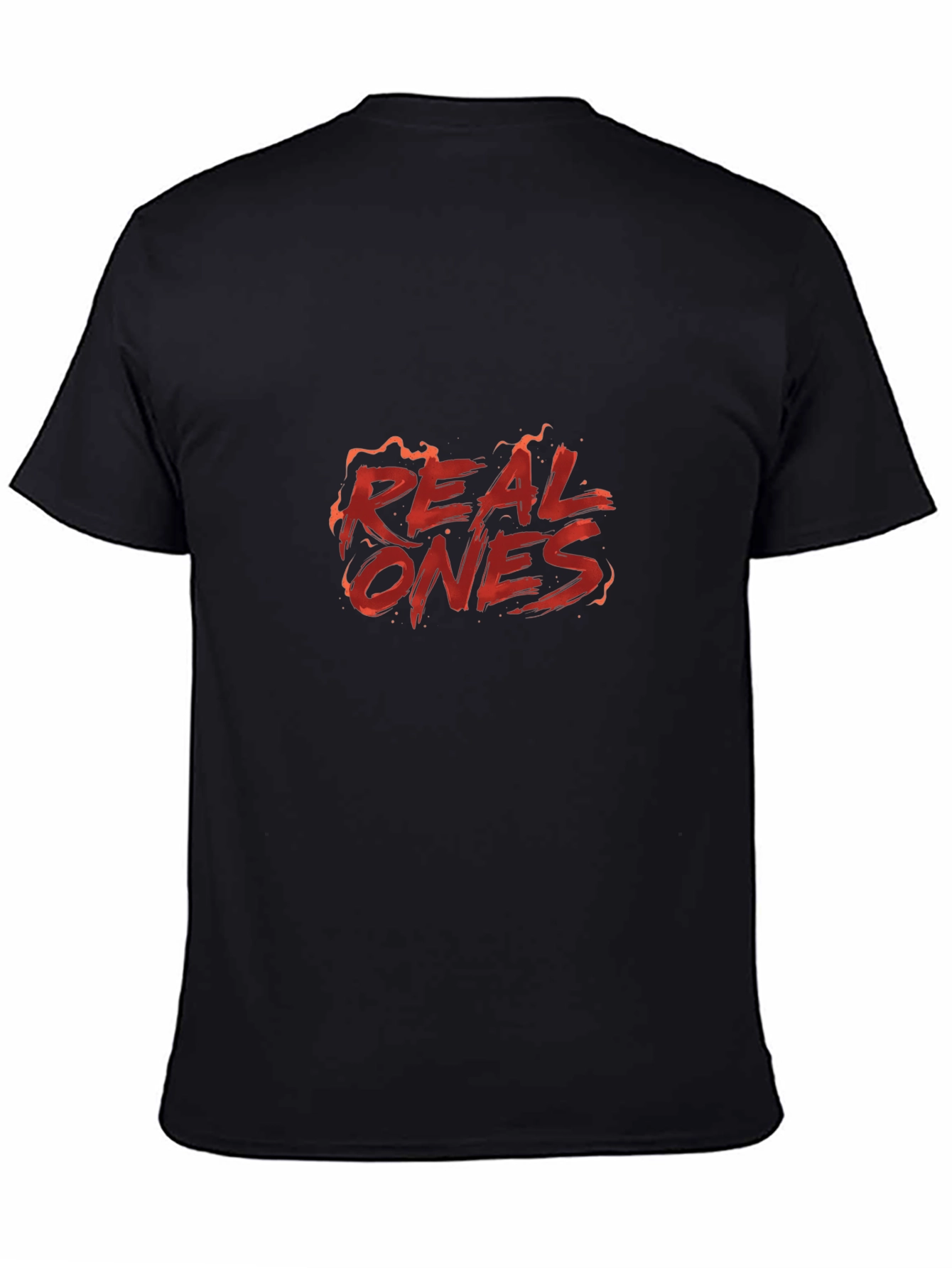 Real Ones Graphic Print Black T-Shirt