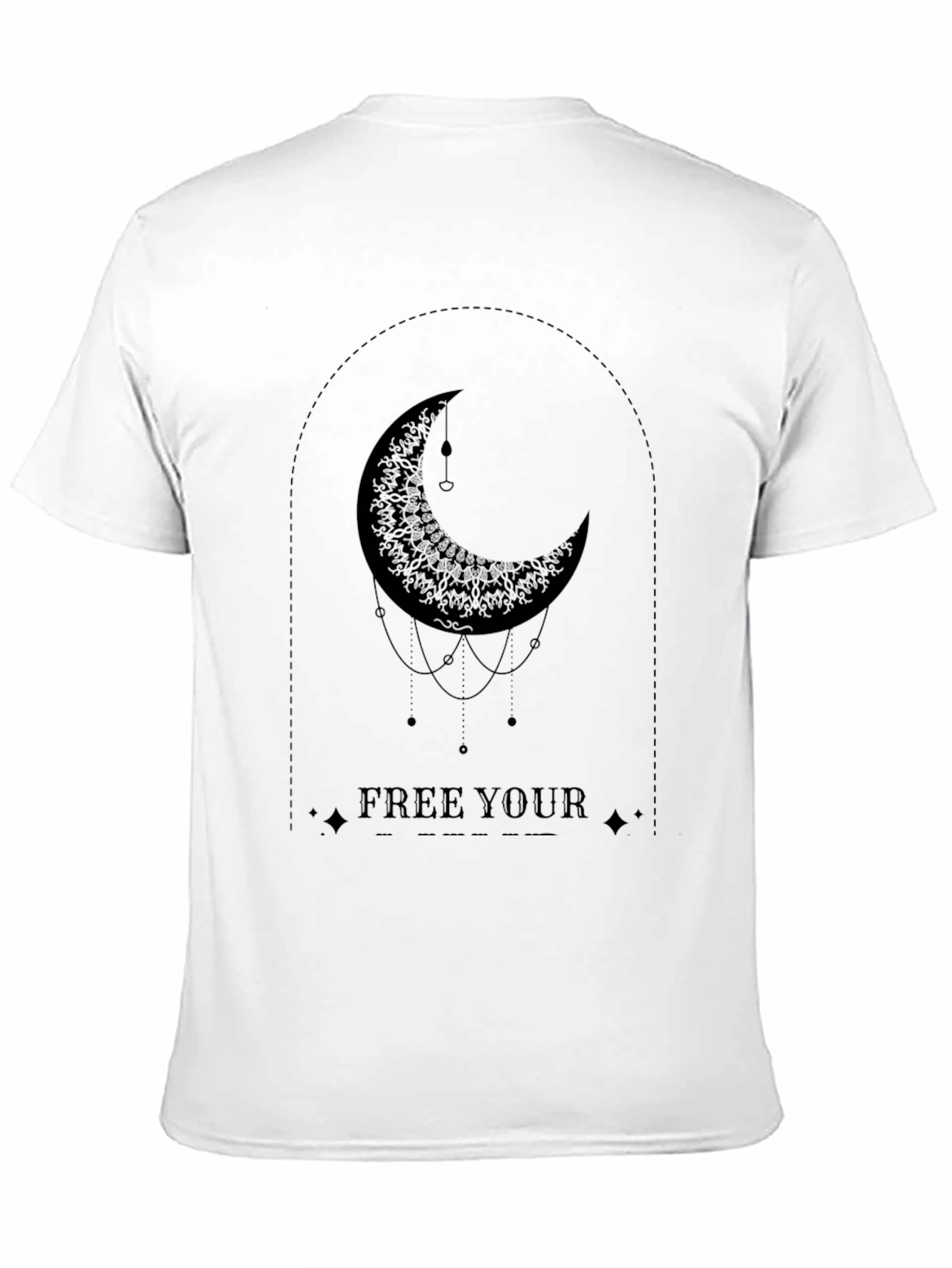 Moon Graphic Tee - Free Your Soul Black T-Shirt