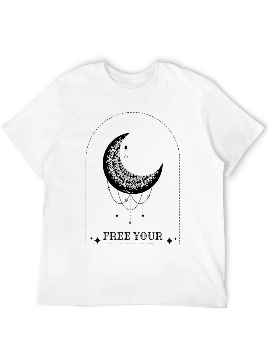 Moon Graphic Tee - Free Your Soul Black T-Shirt