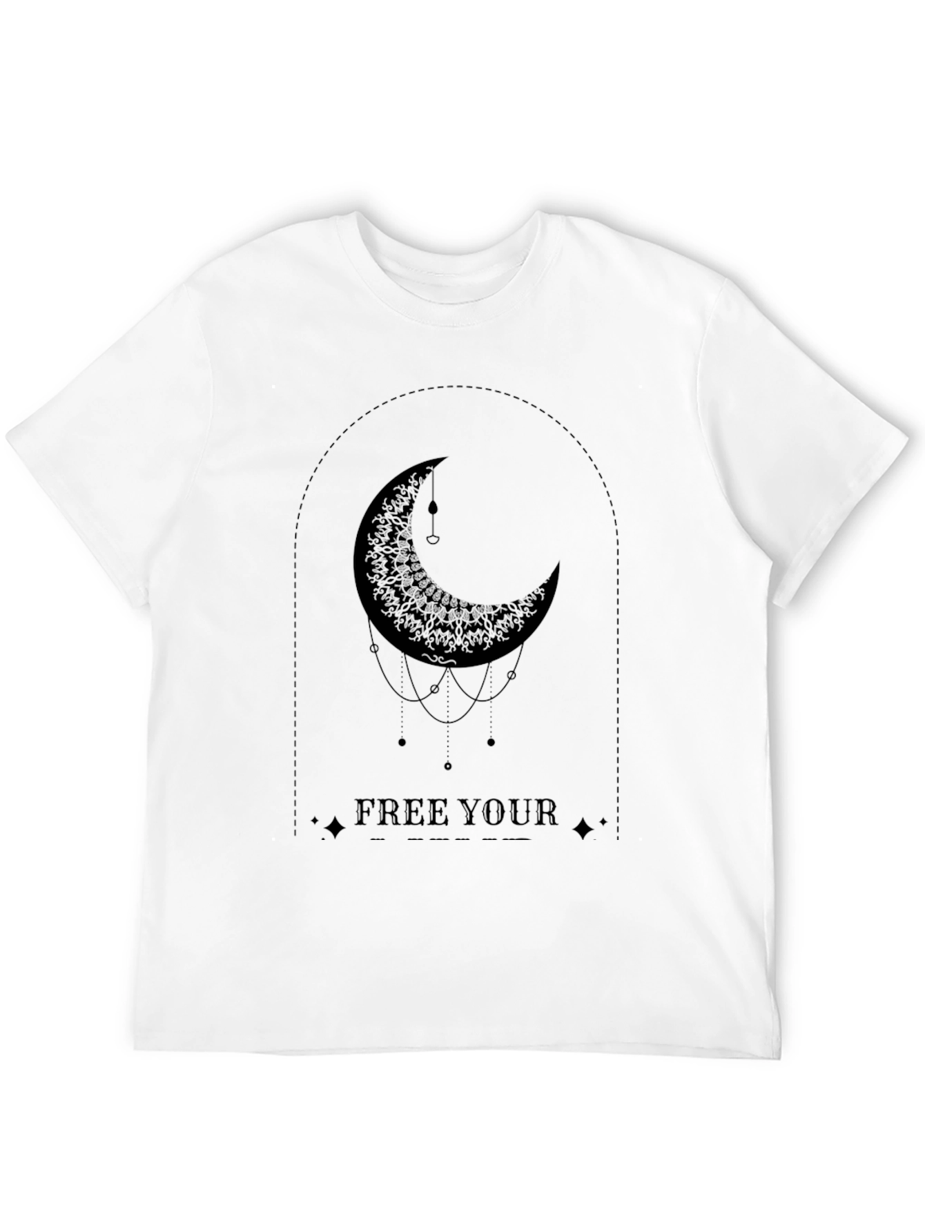 Moon Graphic Tee - Free Your Soul Black T-Shirt
