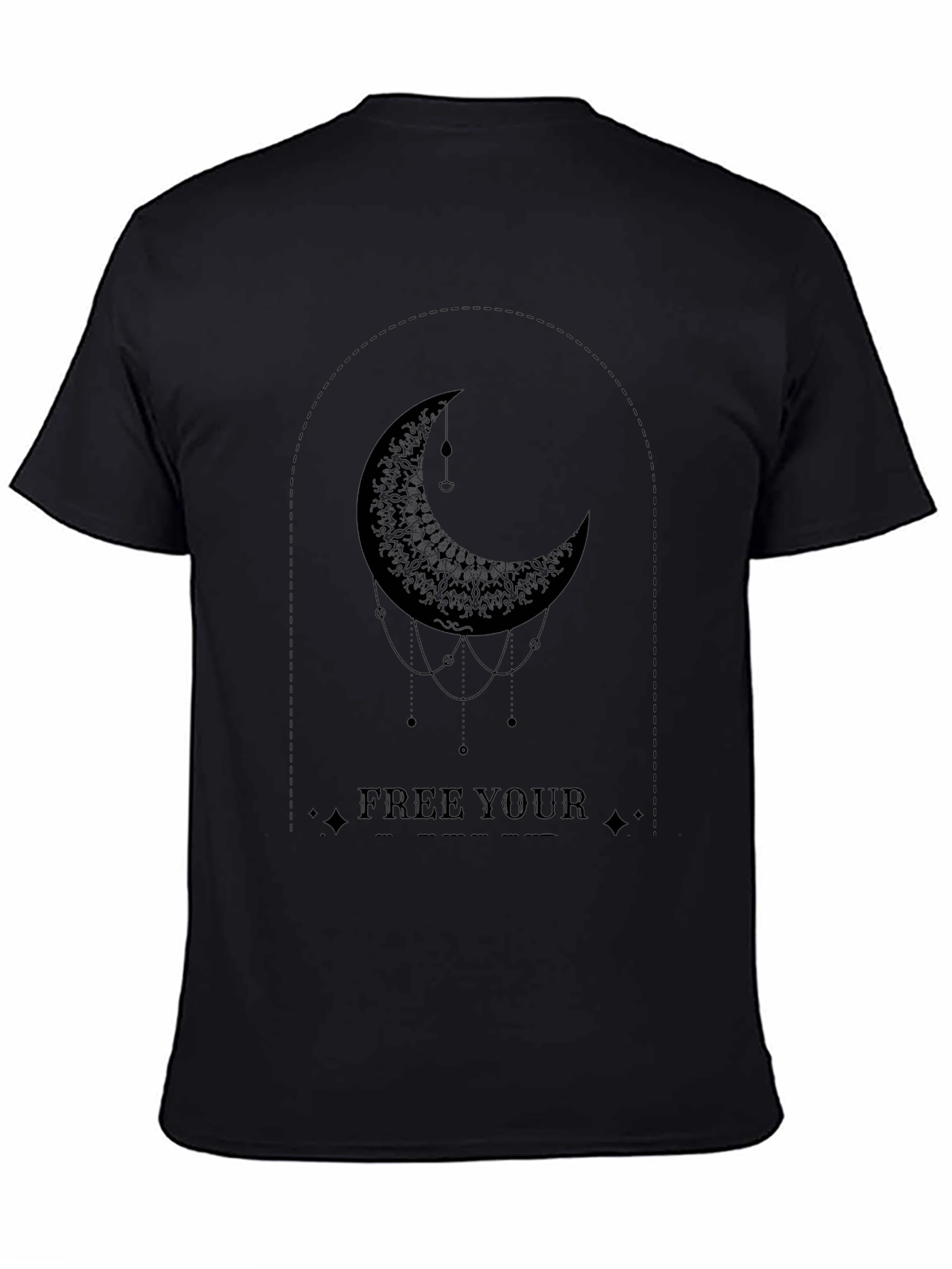 Moon Graphic Tee - Free Your Soul Black T-Shirt