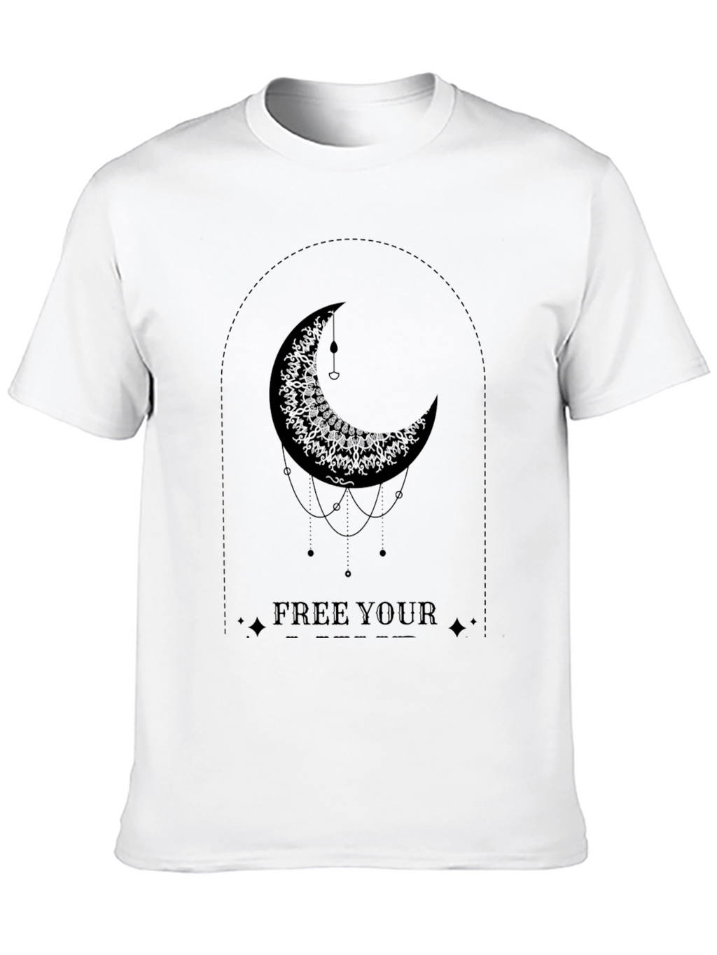 Moon Graphic Tee - Free Your Soul Black T-Shirt