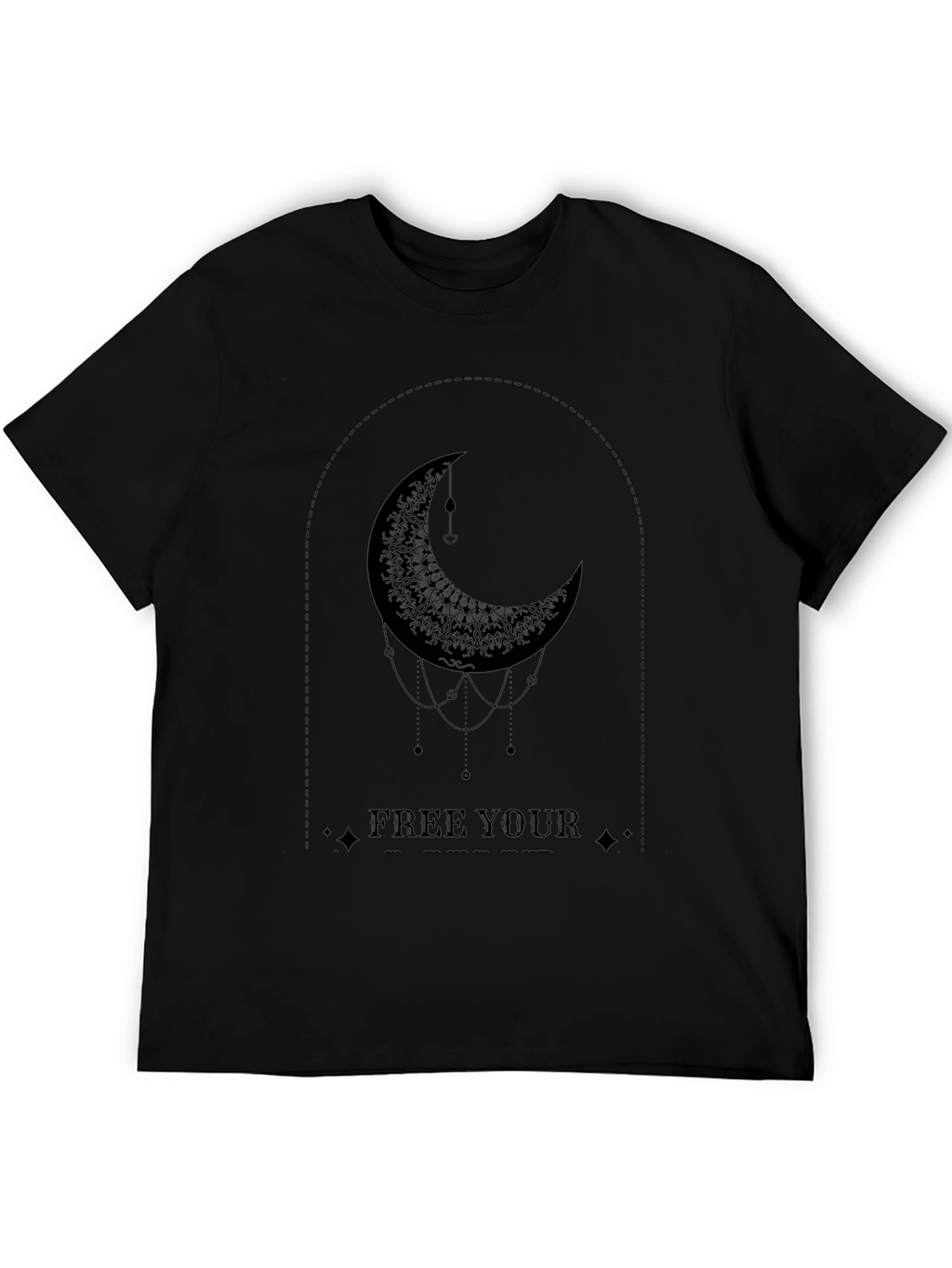 Moon Graphic Tee - Free Your Soul Black T-Shirt