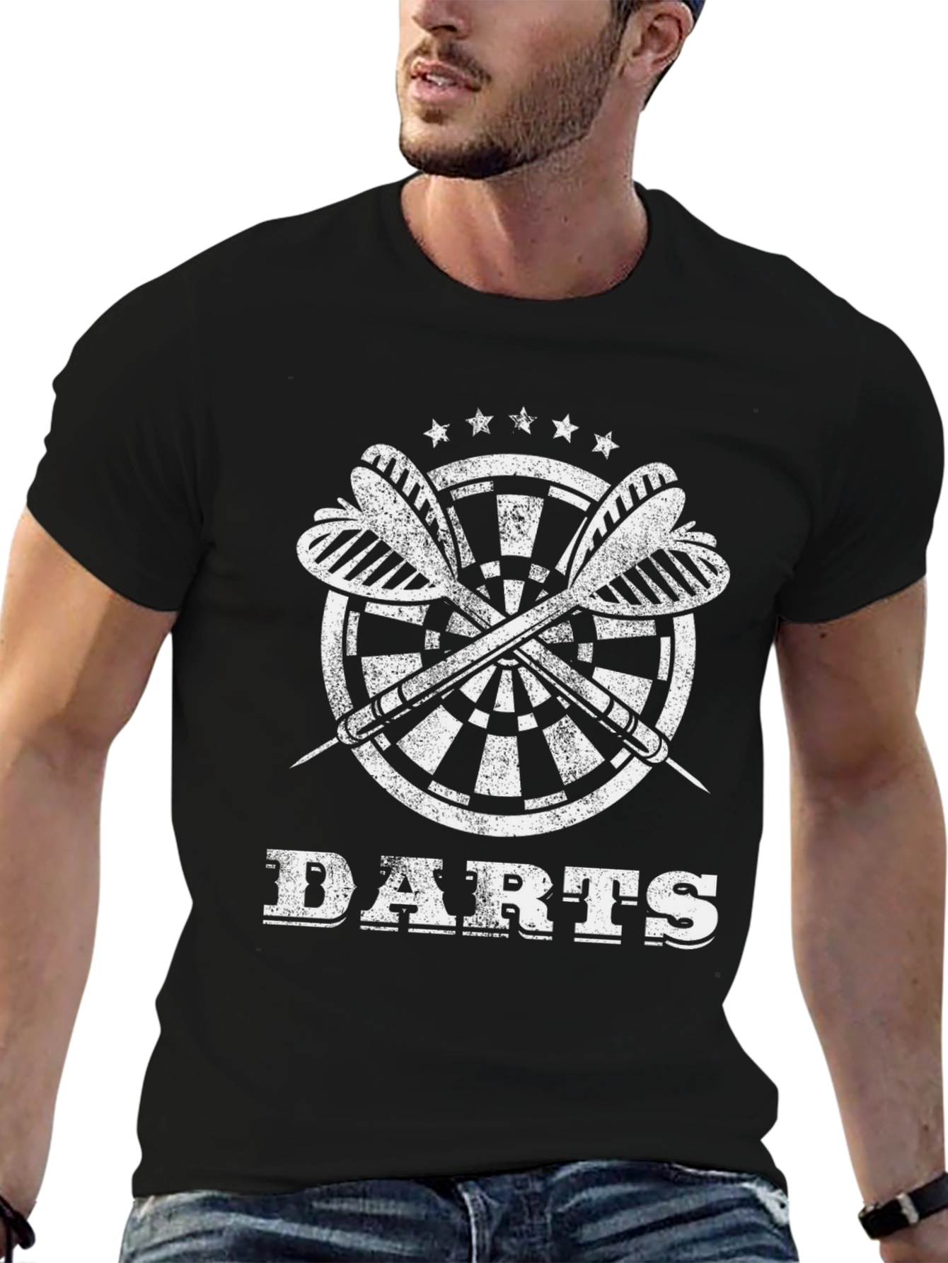 Darts Graphic T-Shirt - Target & Arrows Design