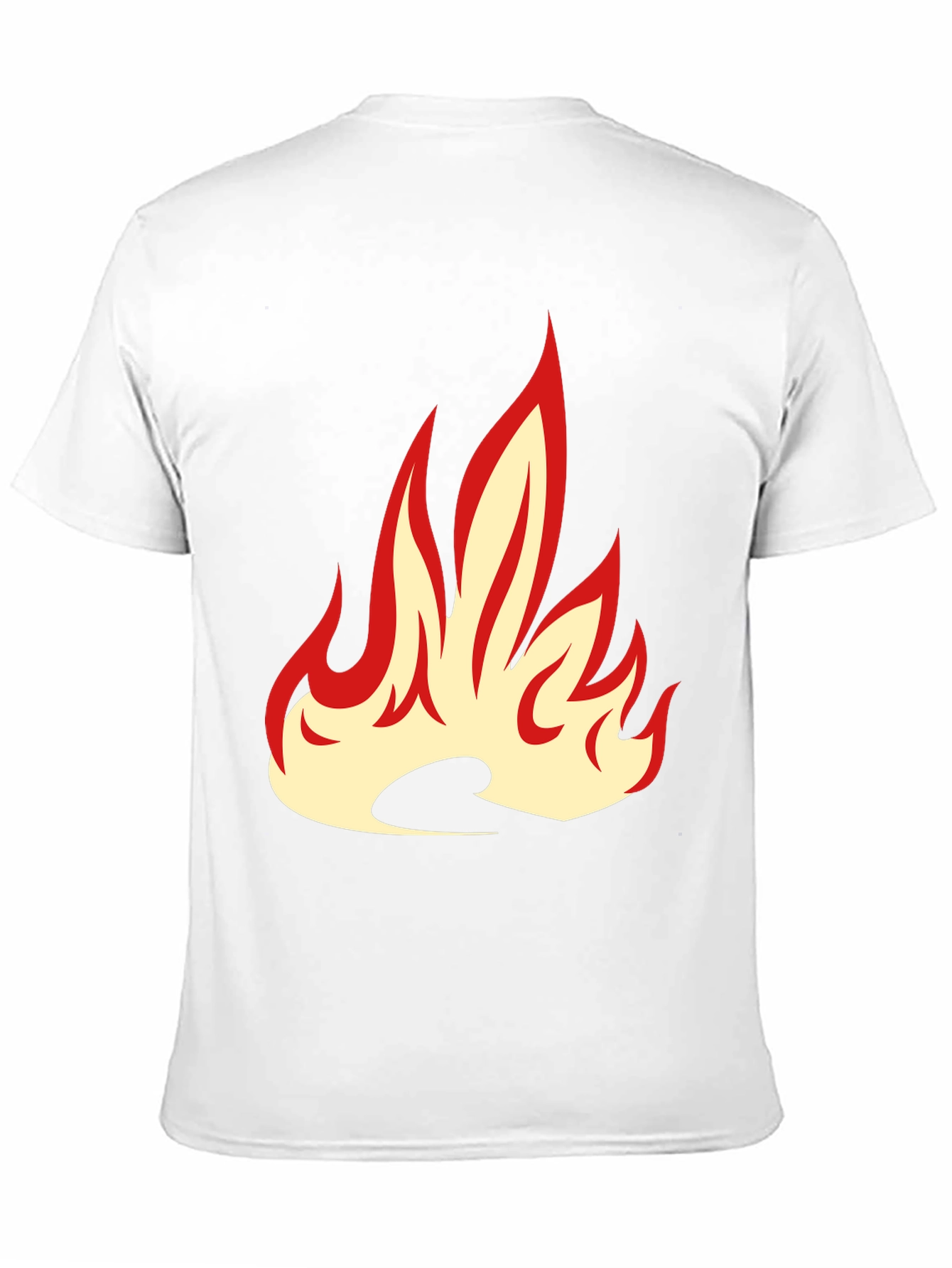 Fiery Flame Graphic Tee - Bold Black T-Shirt