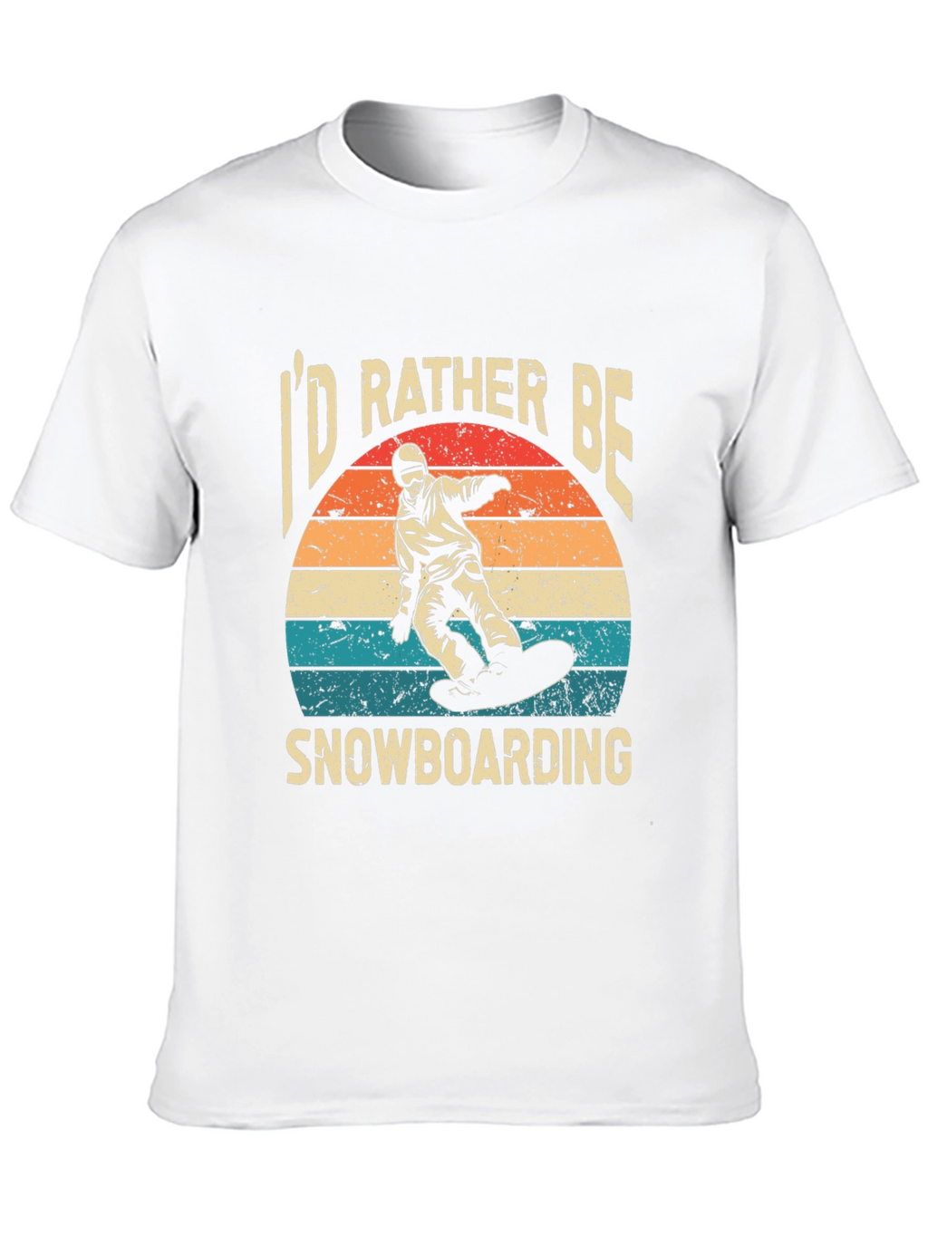 Id Rather Be Snowboarding Black T-Shirt