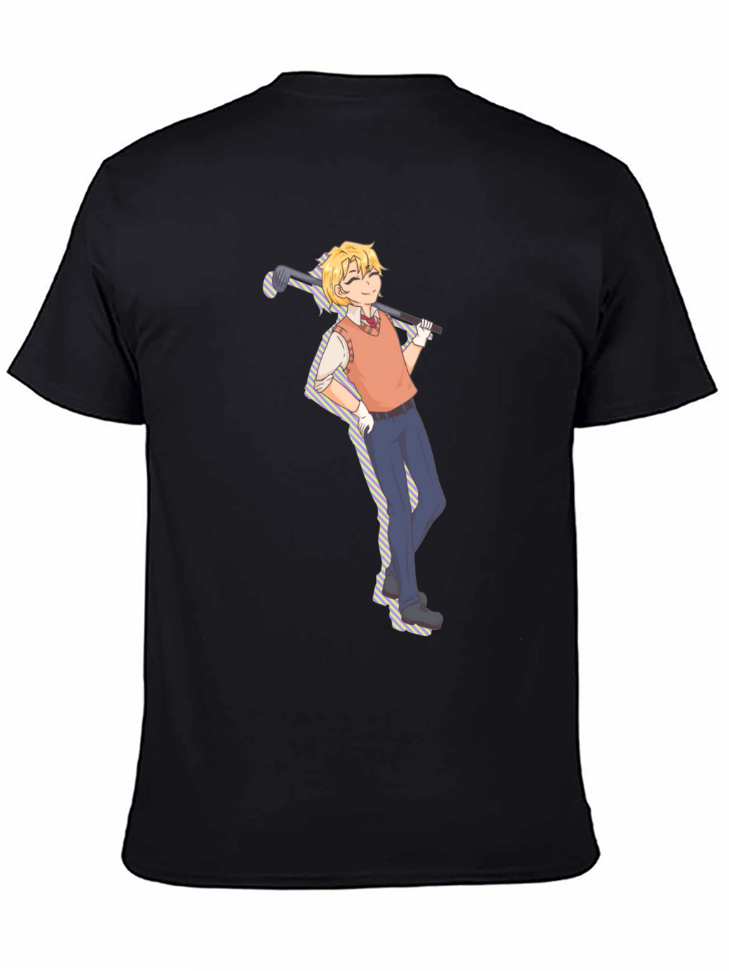 Golf Anime Graphic Tee - Unique Golfer Gift