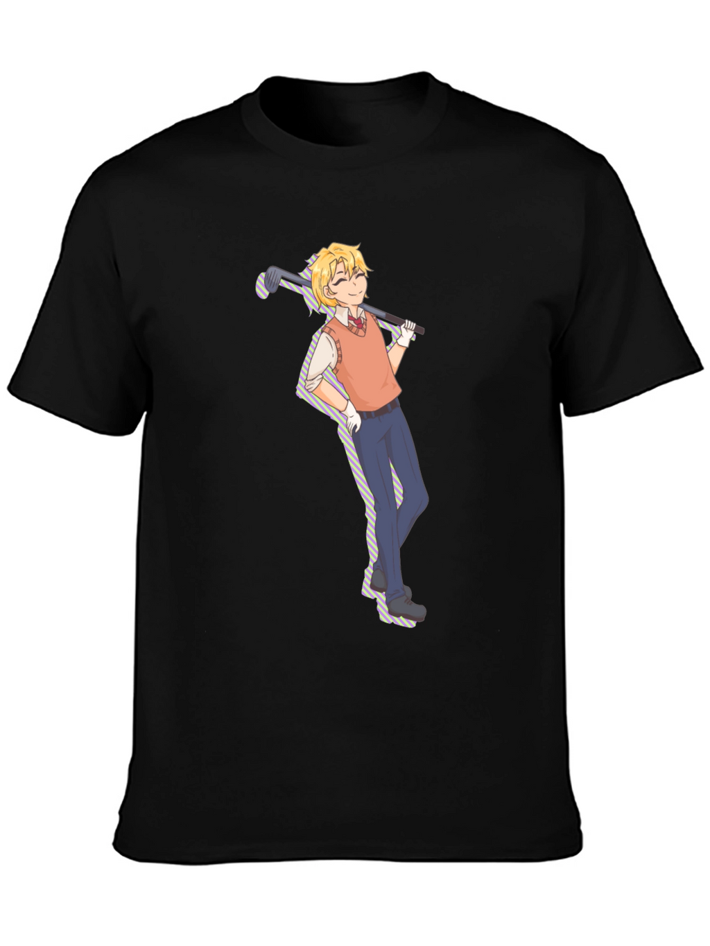 Golf Anime Graphic Tee - Unique Golfer Gift