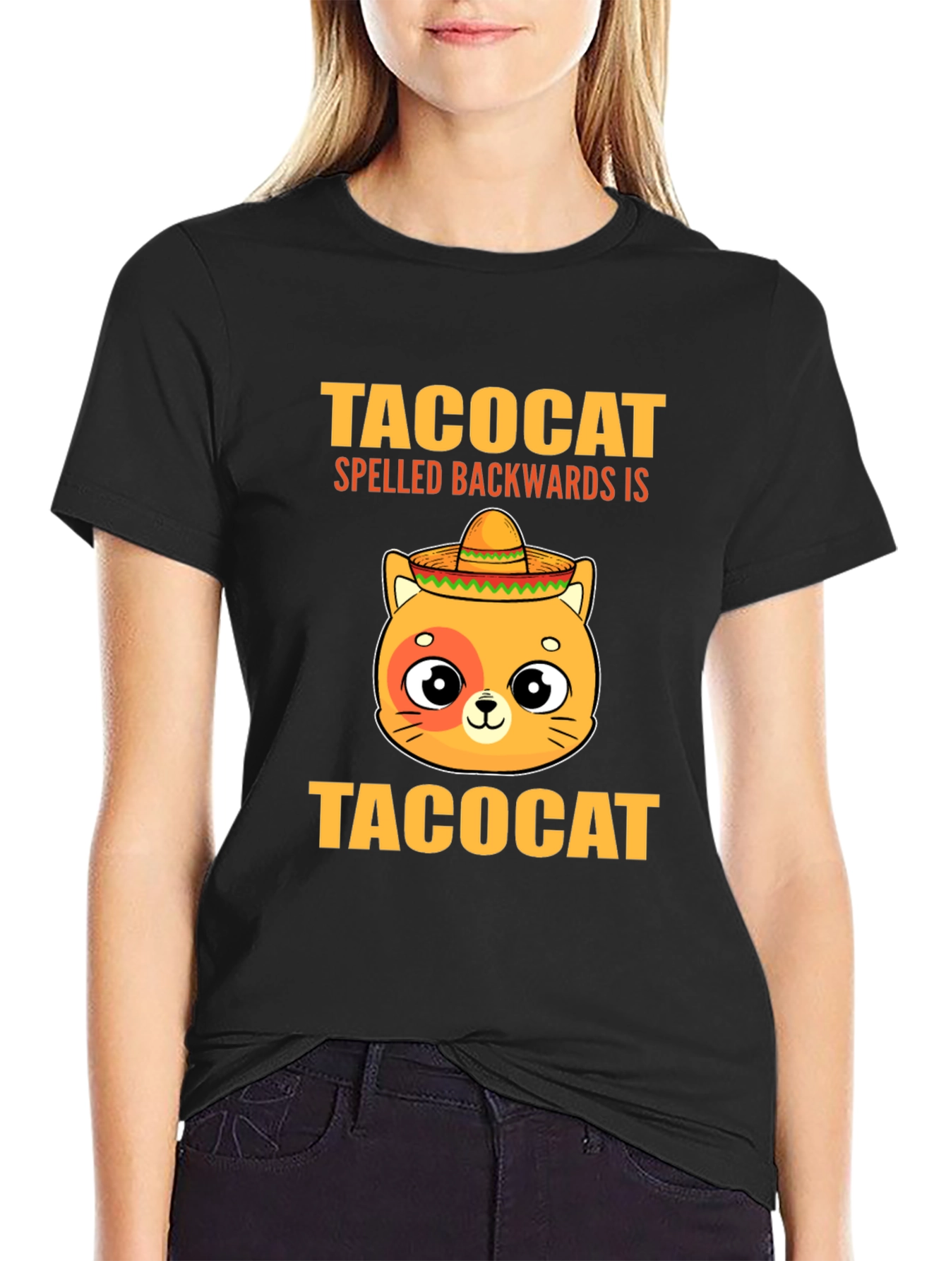 Taco Cat T-Shirt - Spelled Backwards is TacoCat! Funny Tee