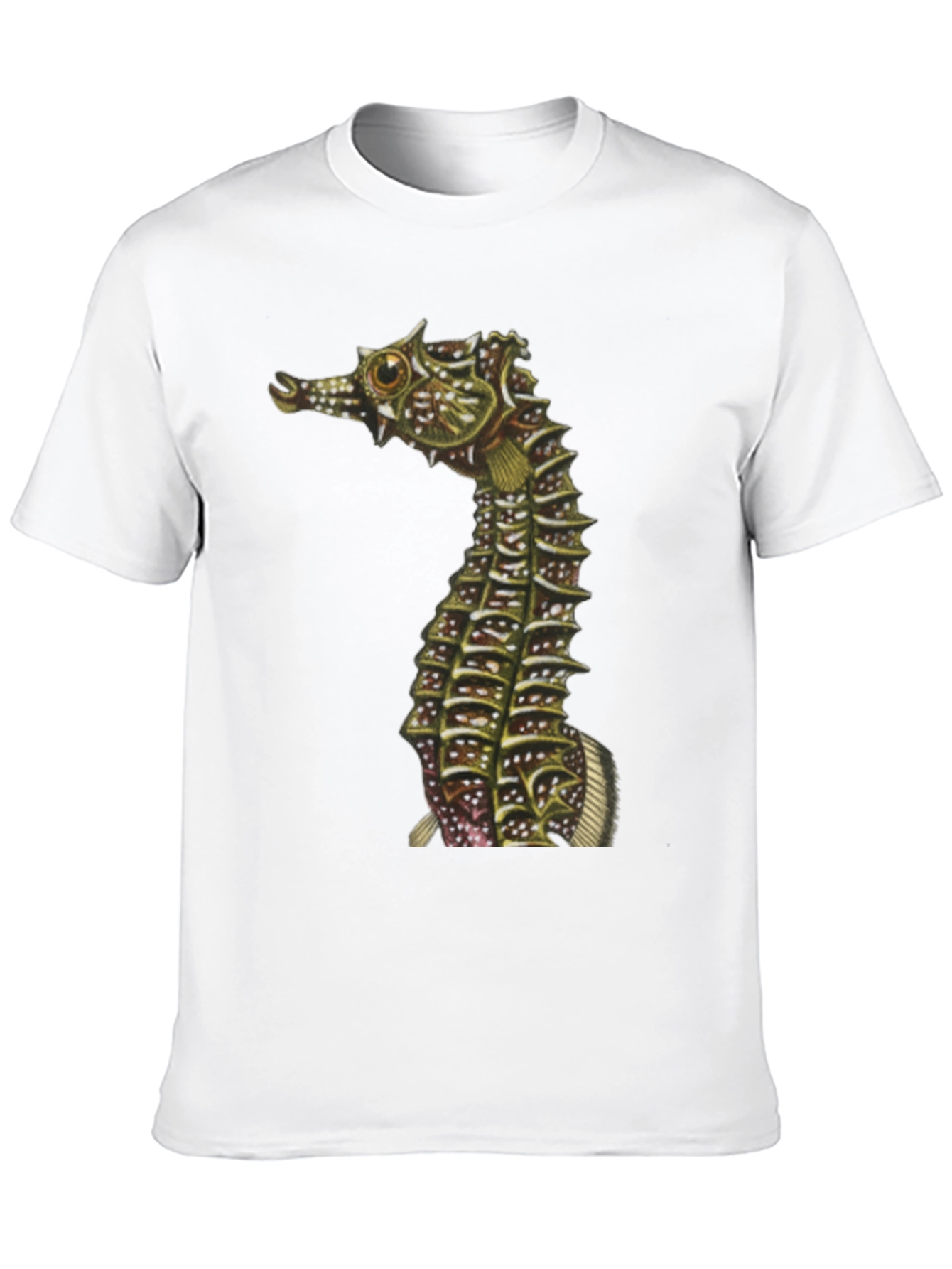 Seahorse Graphic Print Black T-Shirt